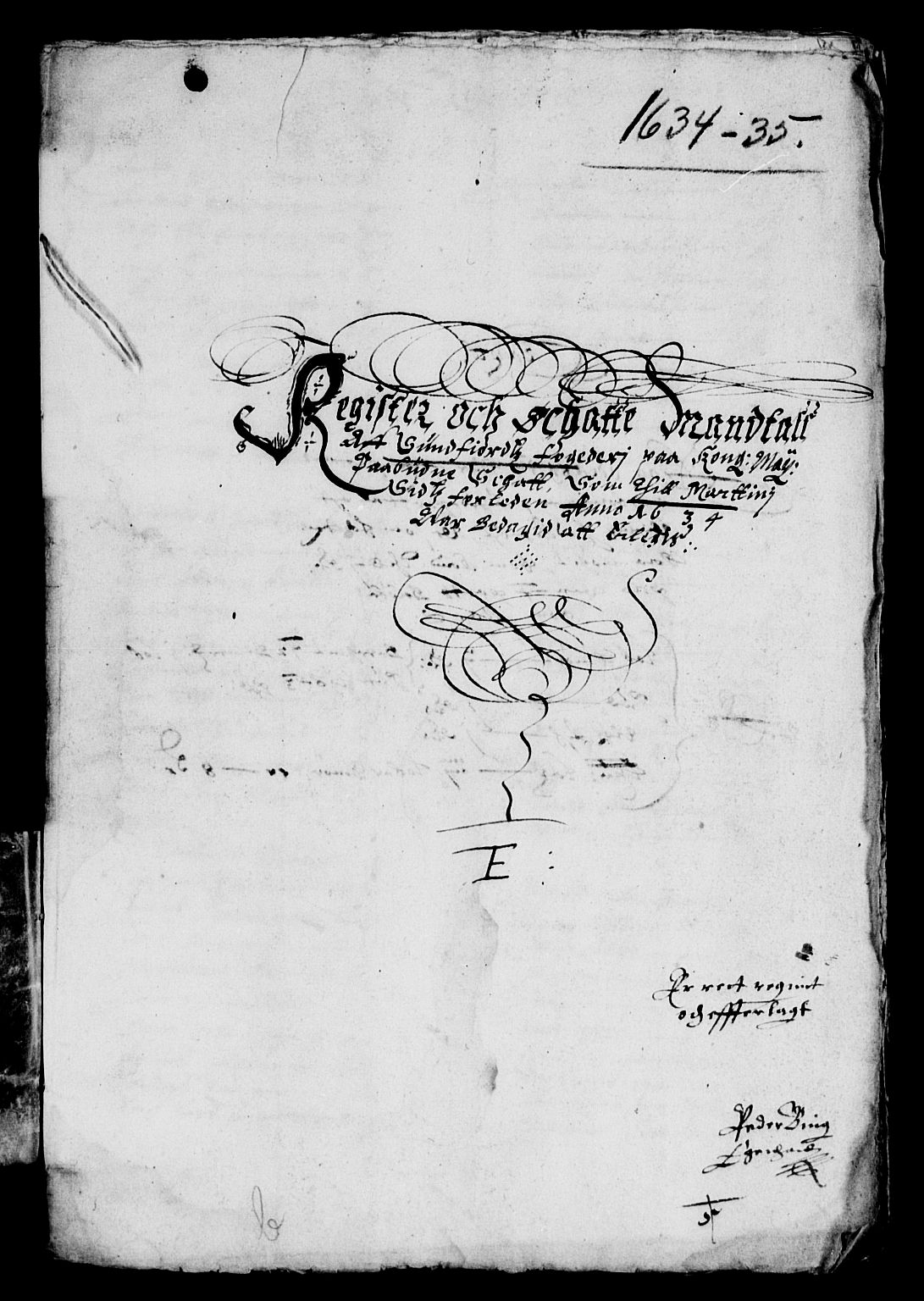 Rentekammeret inntil 1814, Reviderte regnskaper, Lensregnskaper, AV/RA-EA-5023/R/Rb/Rbt/L0068: Bergenhus len, 1634-1635