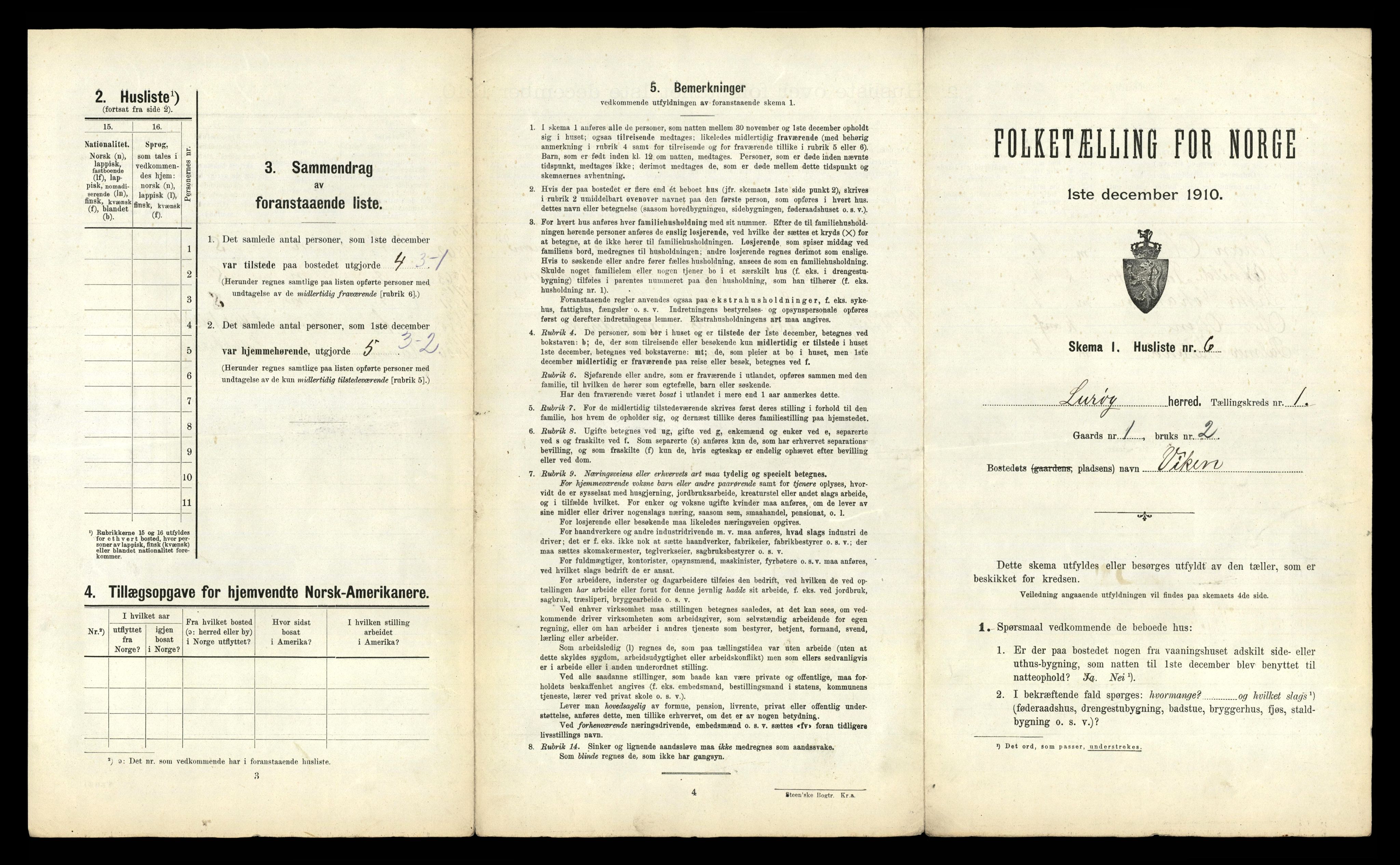 RA, Folketelling 1910 for 1834 Lurøy herred, 1910, s. 40