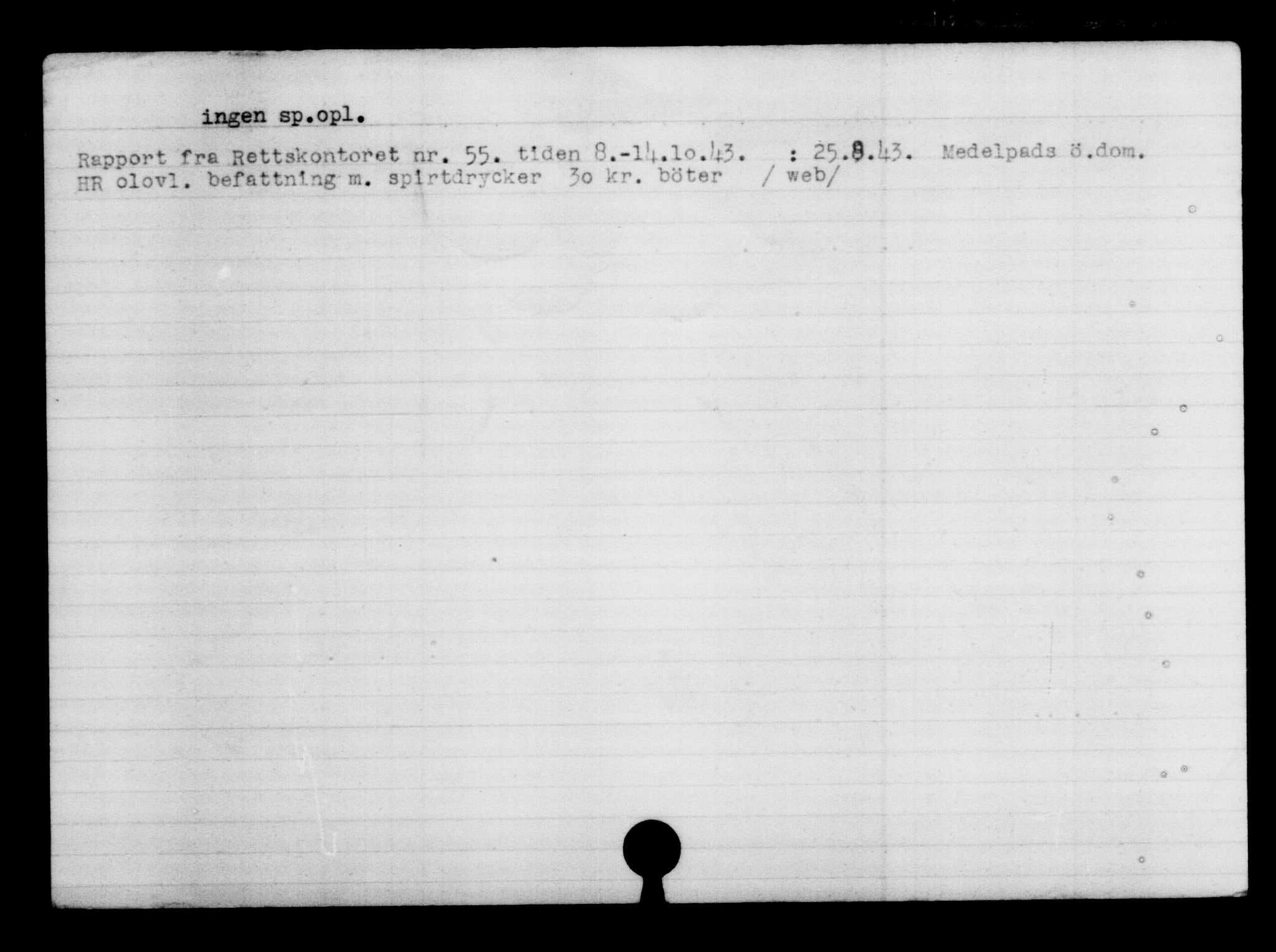 Utenriksstasjonene, Legasjonen i Stockholm, Flyktningkontoret, AV/RA-S-6753/V/Va/L0005: Kjesäterkartoteket, flyktning nr. 6600-9417, 1940-1945, s. 331