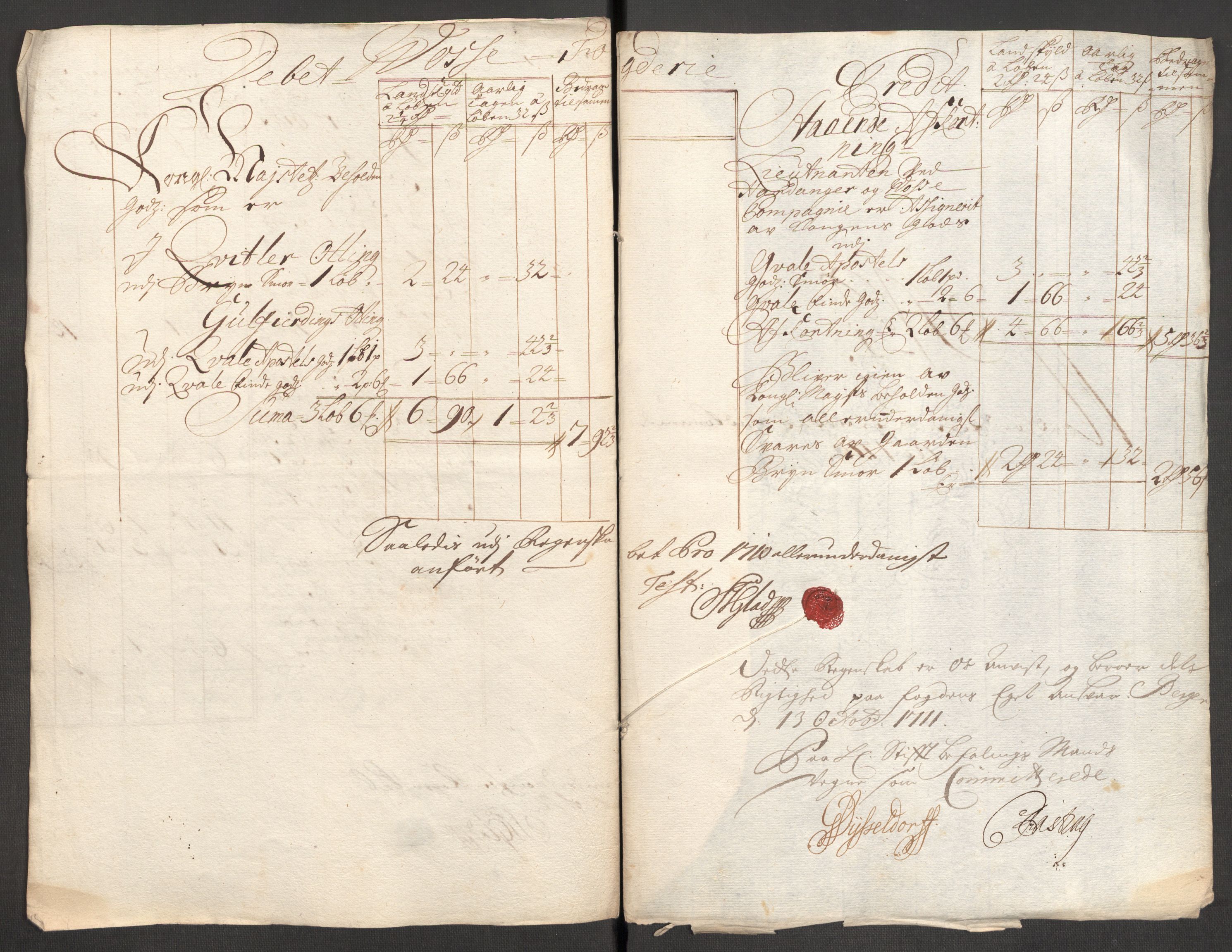 Rentekammeret inntil 1814, Reviderte regnskaper, Fogderegnskap, AV/RA-EA-4092/R51/L3191: Fogderegnskap Nordhordland og Voss, 1710, s. 47