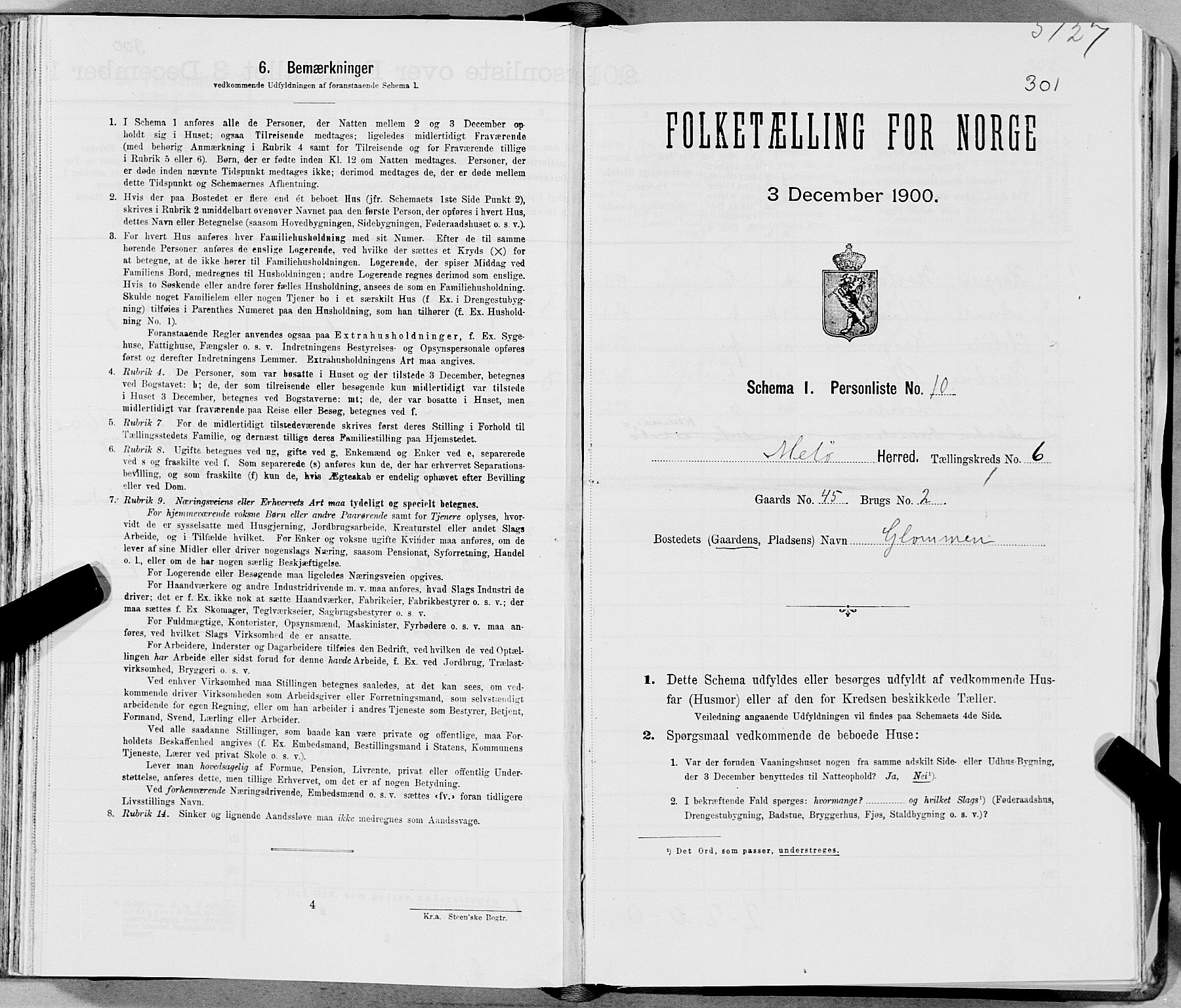SAT, Folketelling 1900 for 1837 Meløy herred, 1900, s. 805