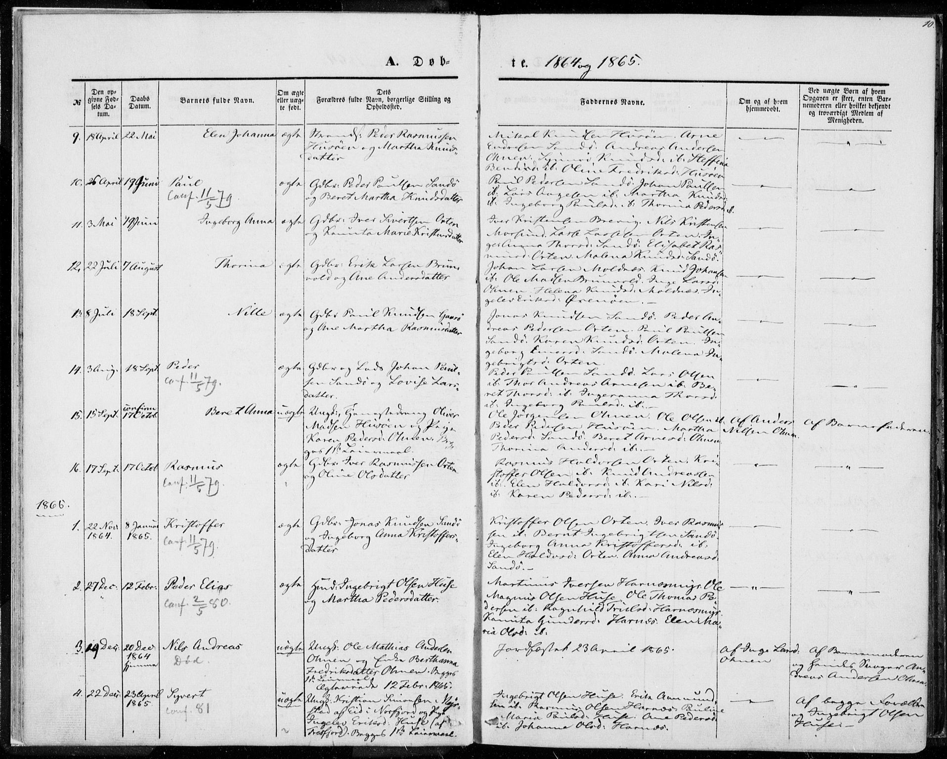 Ministerialprotokoller, klokkerbøker og fødselsregistre - Møre og Romsdal, AV/SAT-A-1454/561/L0728: Ministerialbok nr. 561A02, 1858-1878, s. 10