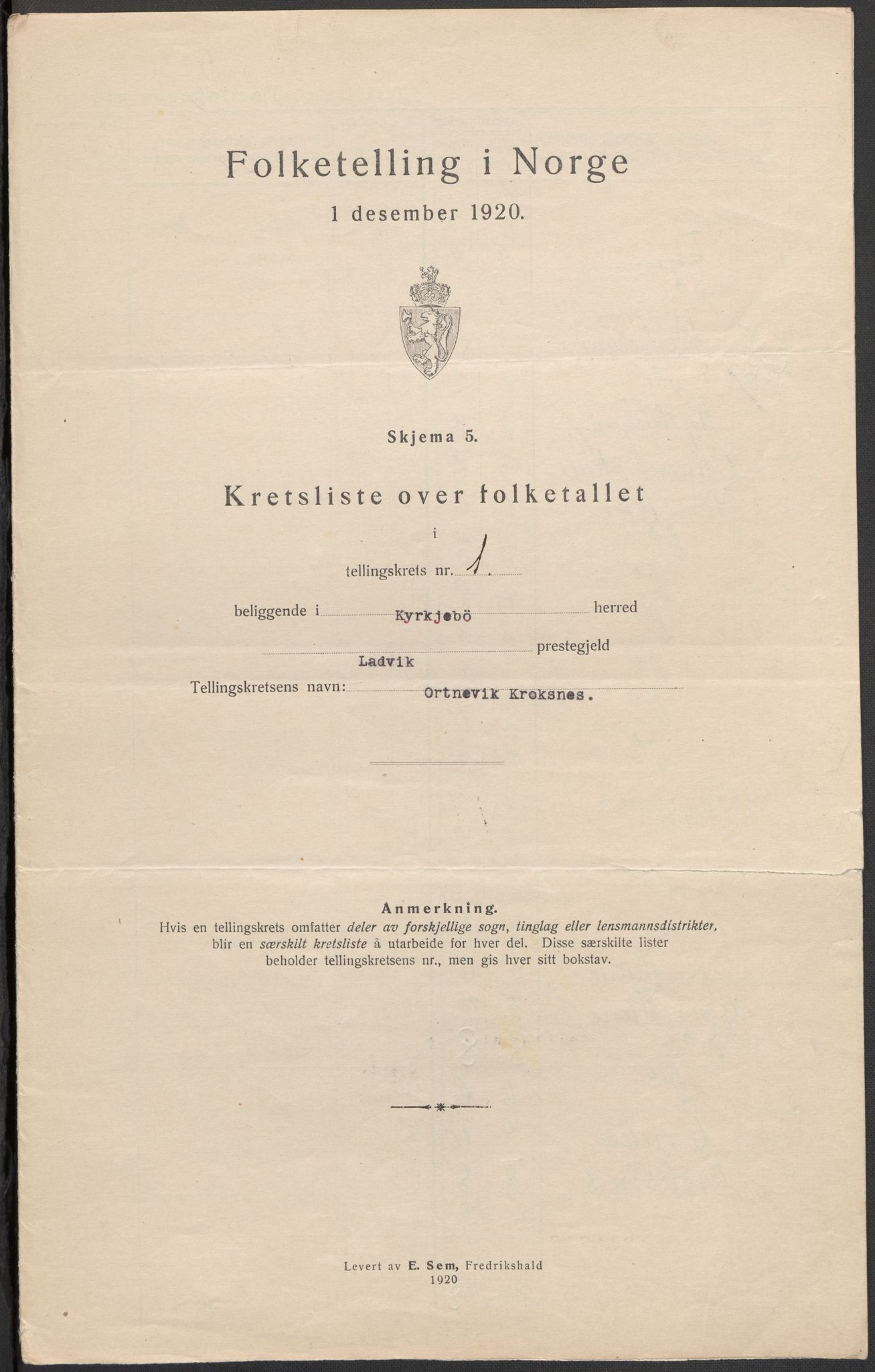 SAB, Folketelling 1920 for 1416 Kyrkjebø herred, 1920, s. 4