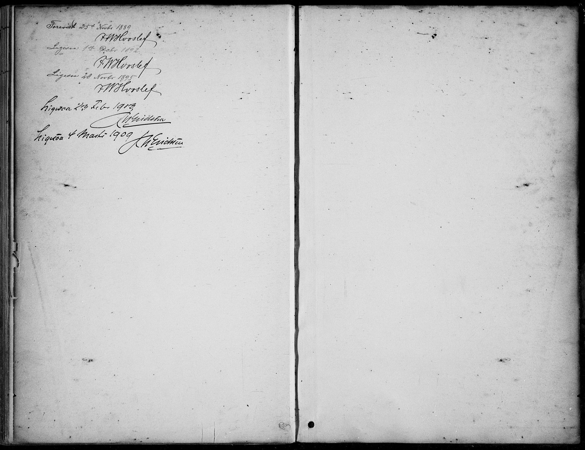 Mariakirken Sokneprestembete, SAB/A-76901/H/Hab/L0008: Klokkerbok nr. A 8, 1889-1908