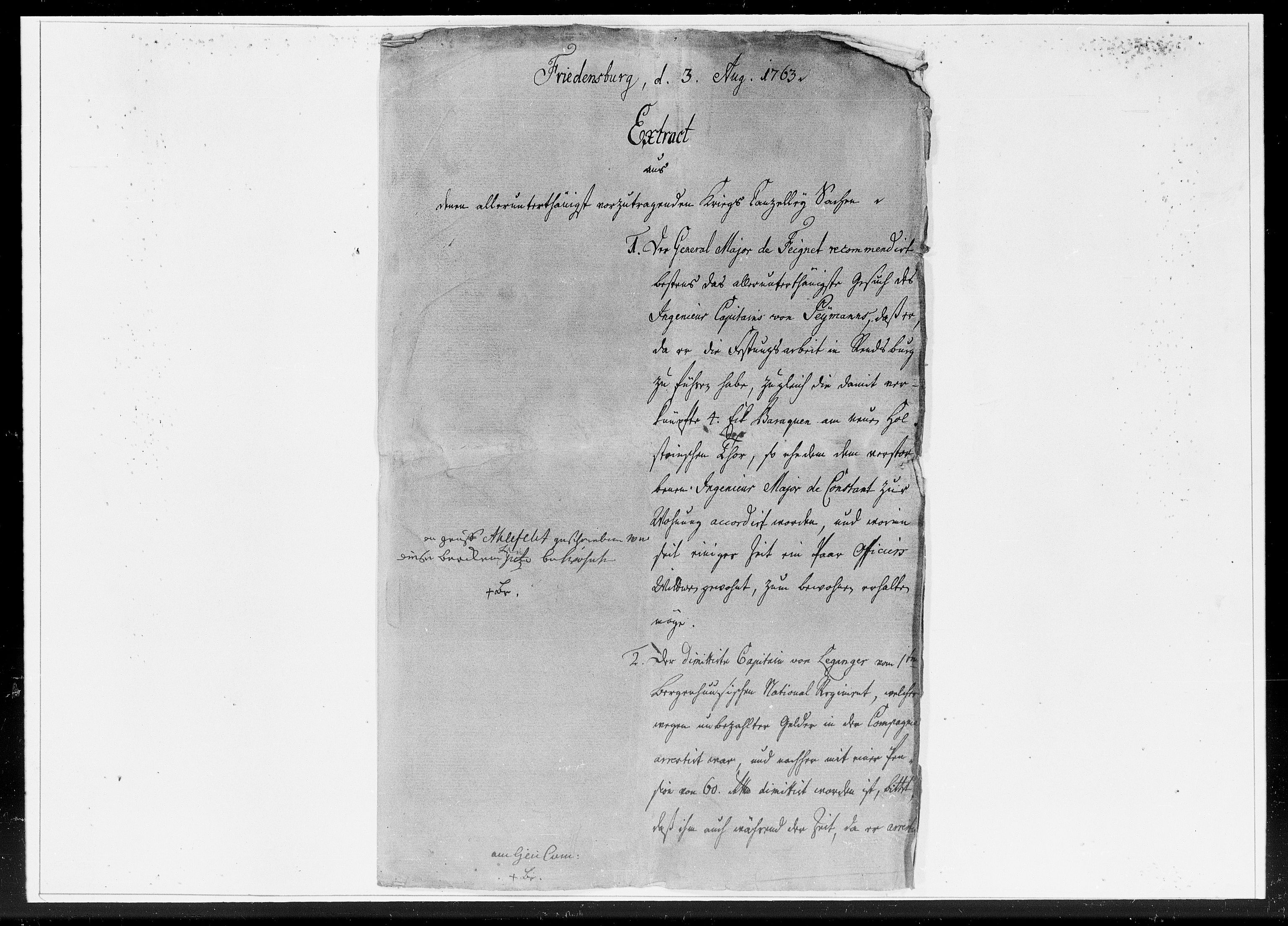 Krigskollegiet, Krigskancelliet, DRA/A-0006/-/1406-1418: Refererede sager, 1763, s. 504