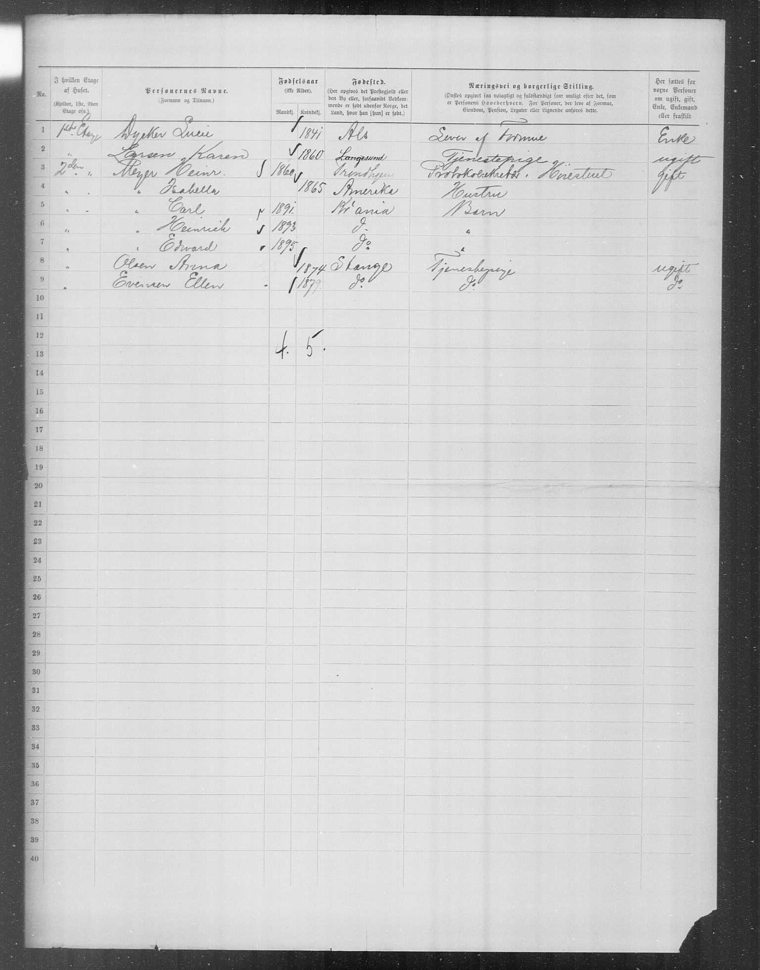 OBA, Kommunal folketelling 31.12.1899 for Kristiania kjøpstad, 1899, s. 13145