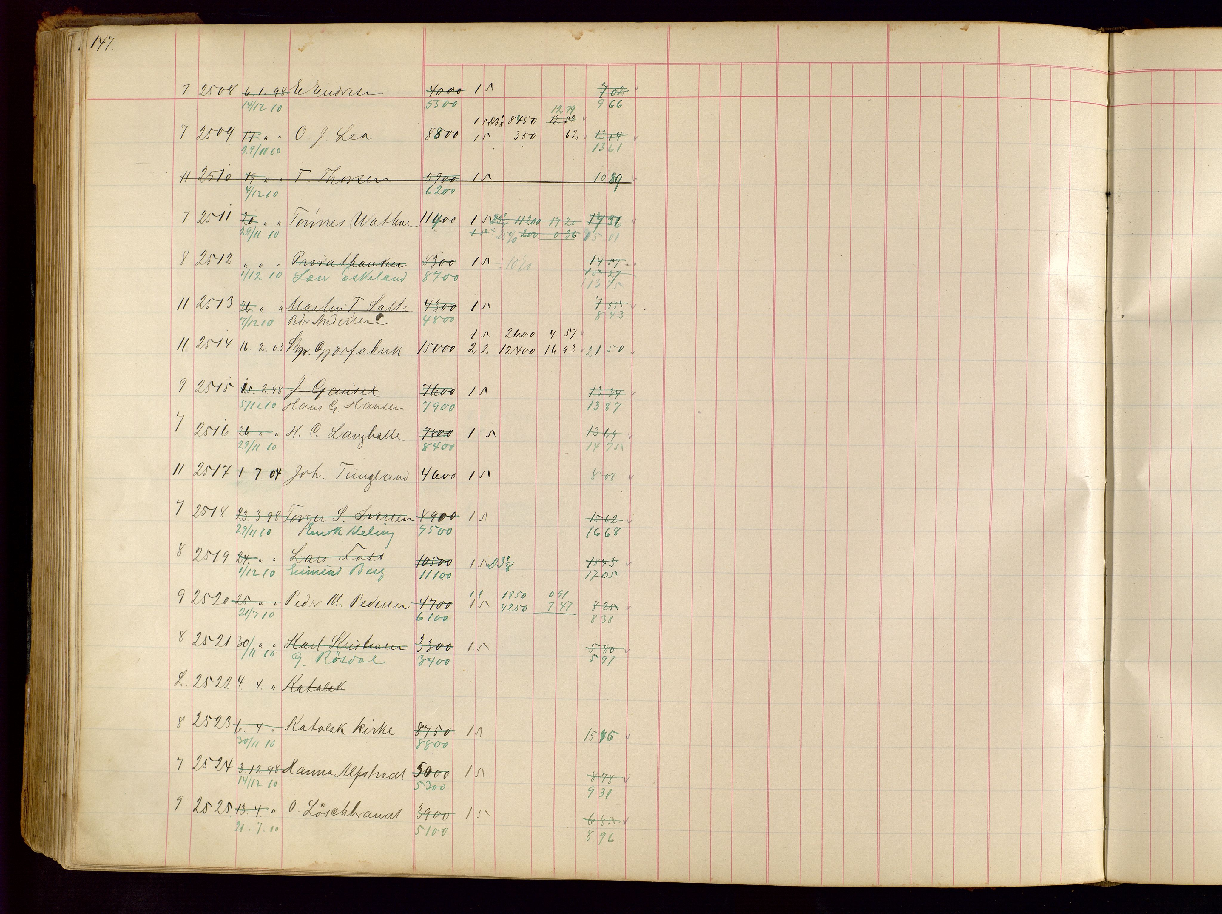 Norges Brannkasse Stavanger, AV/SAST-A-102143/F/Fc/L0001: Brannkontingentprotokoll, 1903-1912, s. 147