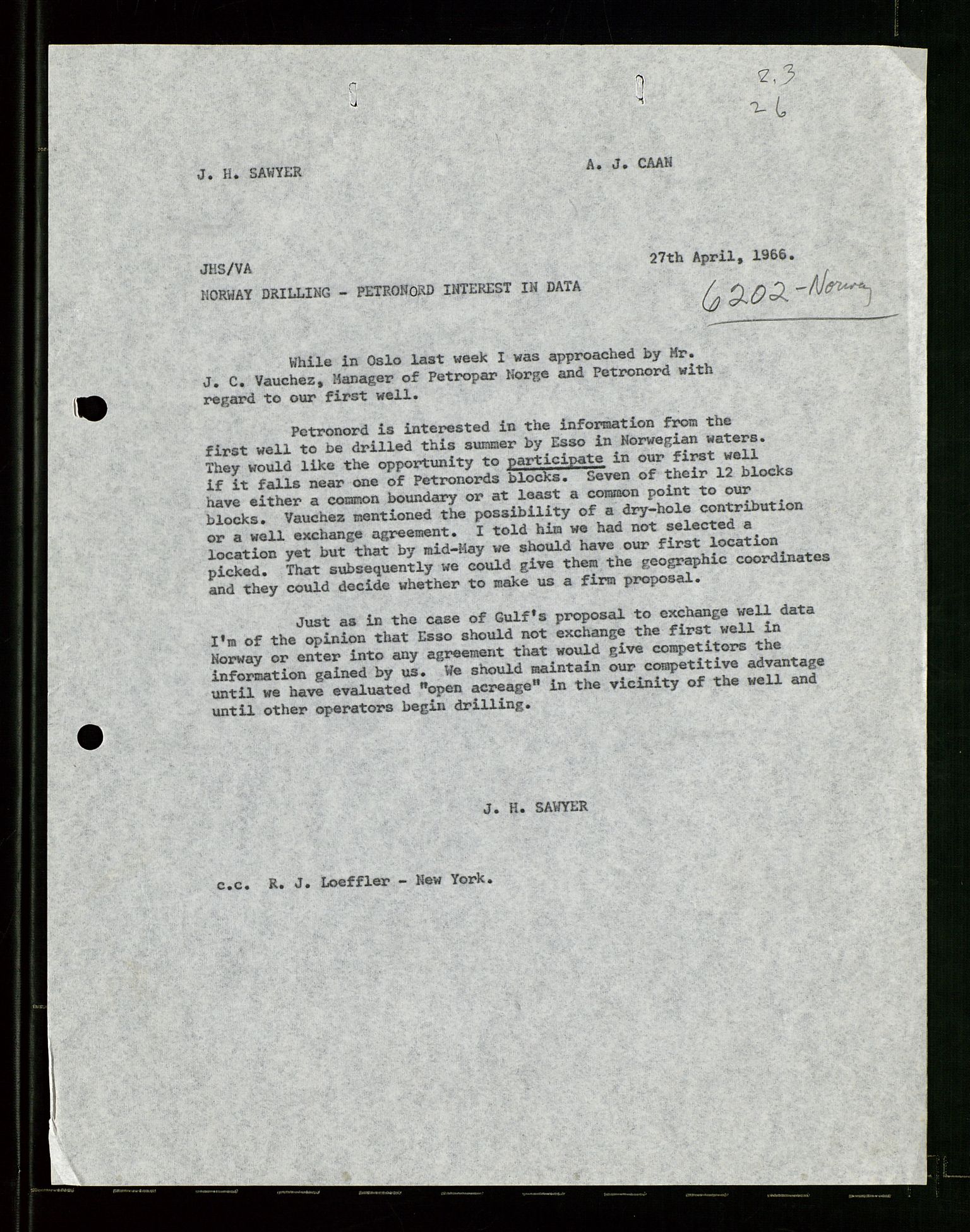 Pa 1512 - Esso Exploration and Production Norway Inc., AV/SAST-A-101917/E/Ea/L0021: Sak og korrespondanse, 1965-1974, s. 13