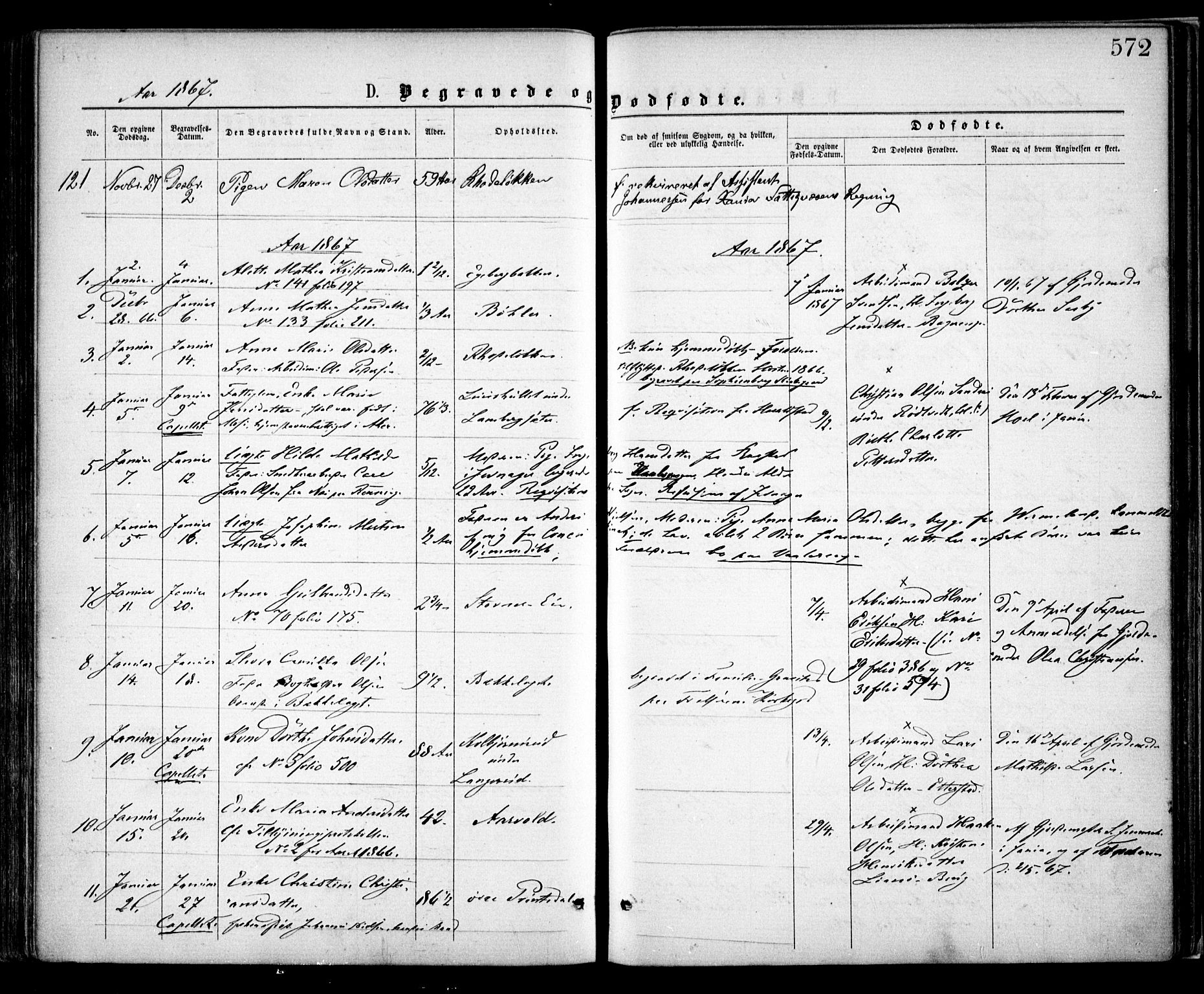 Østre Aker prestekontor Kirkebøker, AV/SAO-A-10840/F/Fa/L0001: Ministerialbok nr. I 1, 1861-1869, s. 572