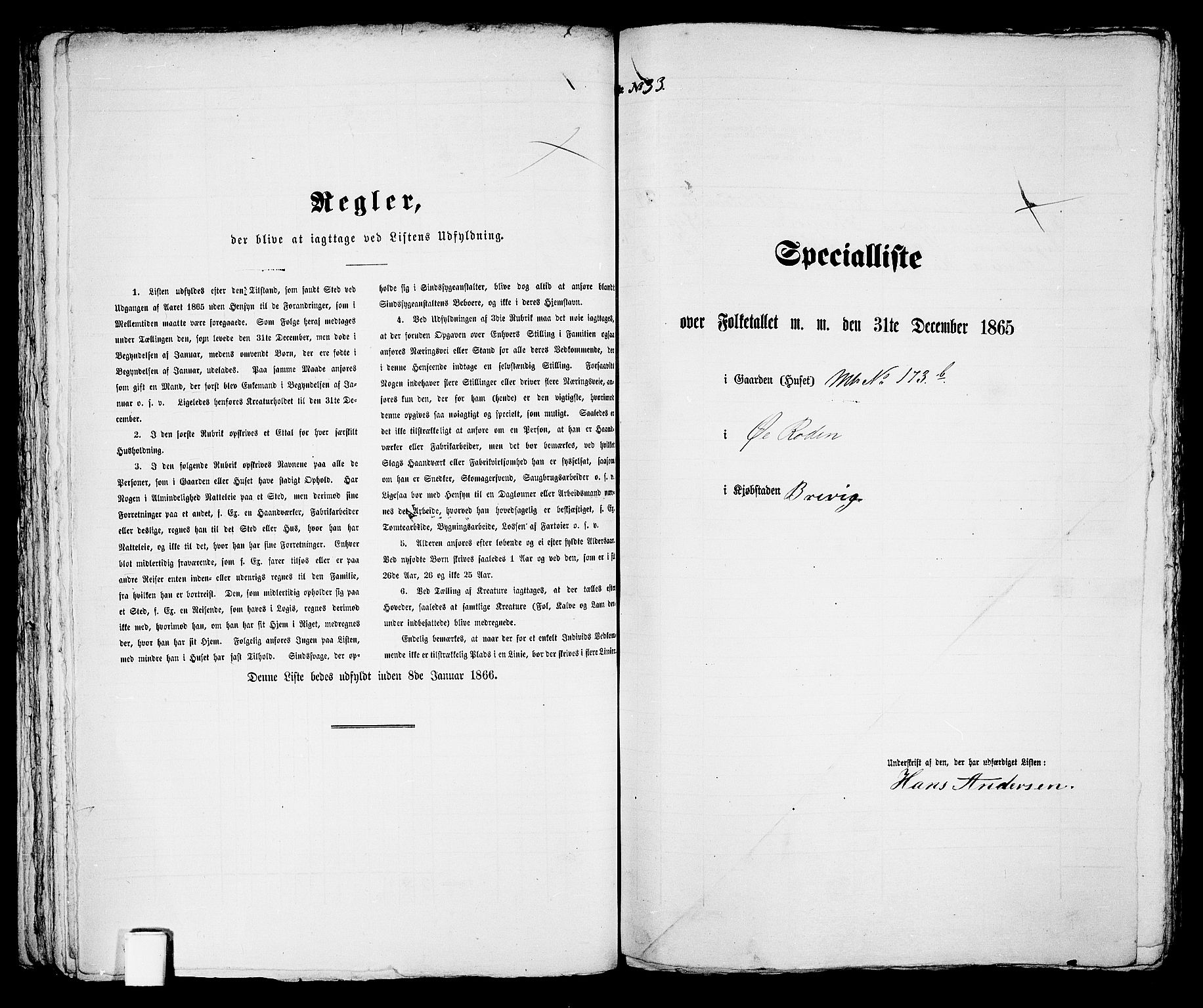 RA, Folketelling 1865 for 0804P Brevik prestegjeld, 1865, s. 74