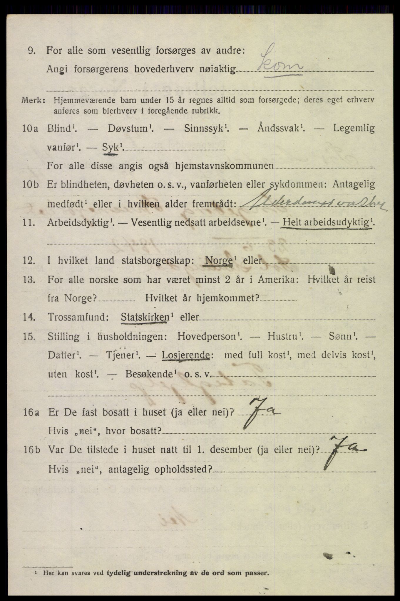 SAH, Folketelling 1920 for 0540 Sør-Aurdal herred, 1920, s. 2634