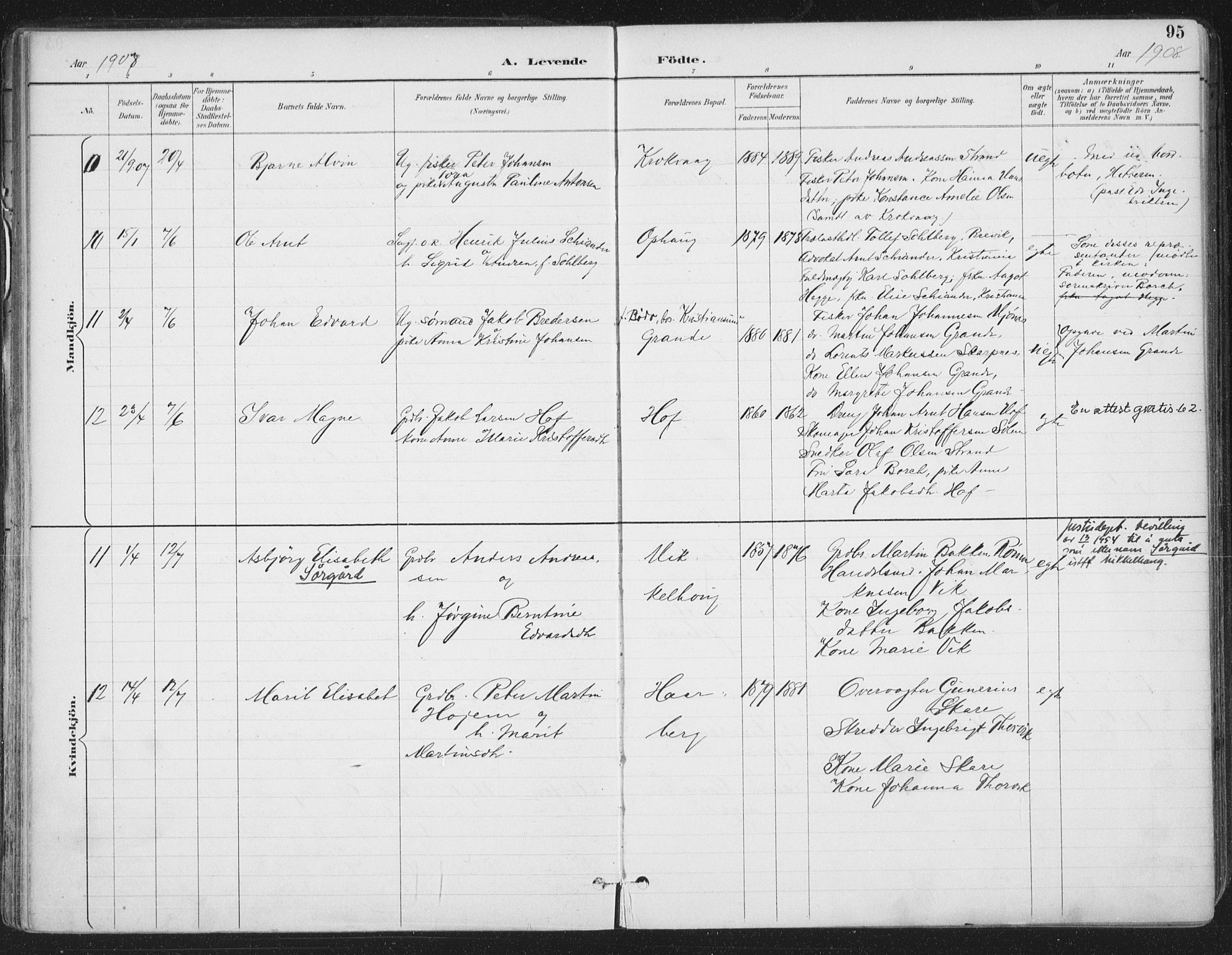 Ministerialprotokoller, klokkerbøker og fødselsregistre - Sør-Trøndelag, SAT/A-1456/659/L0743: Ministerialbok nr. 659A13, 1893-1910, s. 95