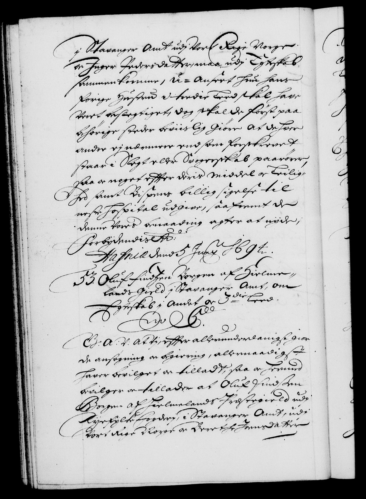Danske Kanselli 1572-1799, AV/RA-EA-3023/F/Fc/Fca/Fcaa/L0016: Norske registre (mikrofilm), 1692-1697, s. 159b