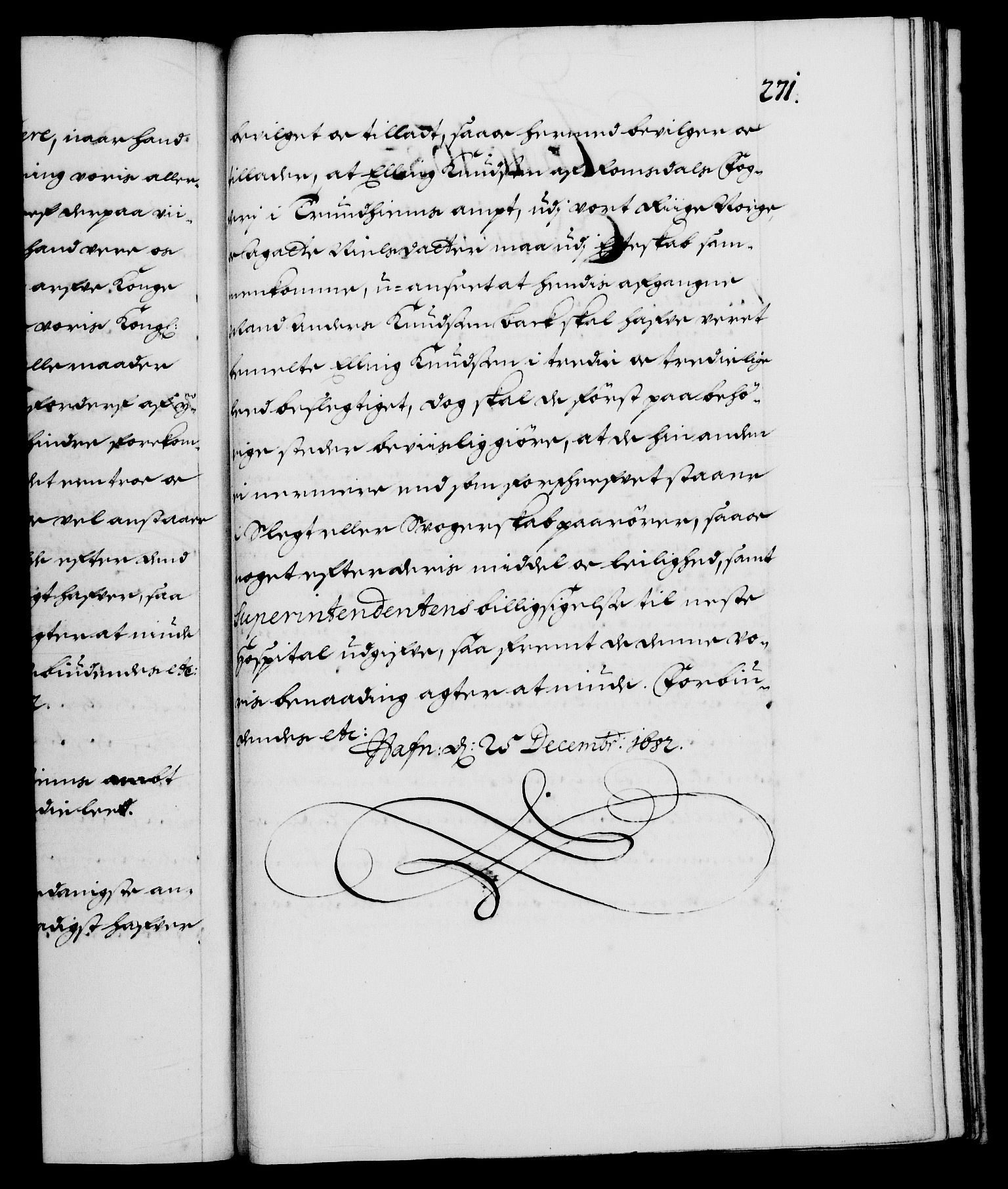 Danske Kanselli 1572-1799, RA/EA-3023/F/Fc/Fca/Fcaa/L0013: Norske registre (mikrofilm), 1681-1684, s. 271a