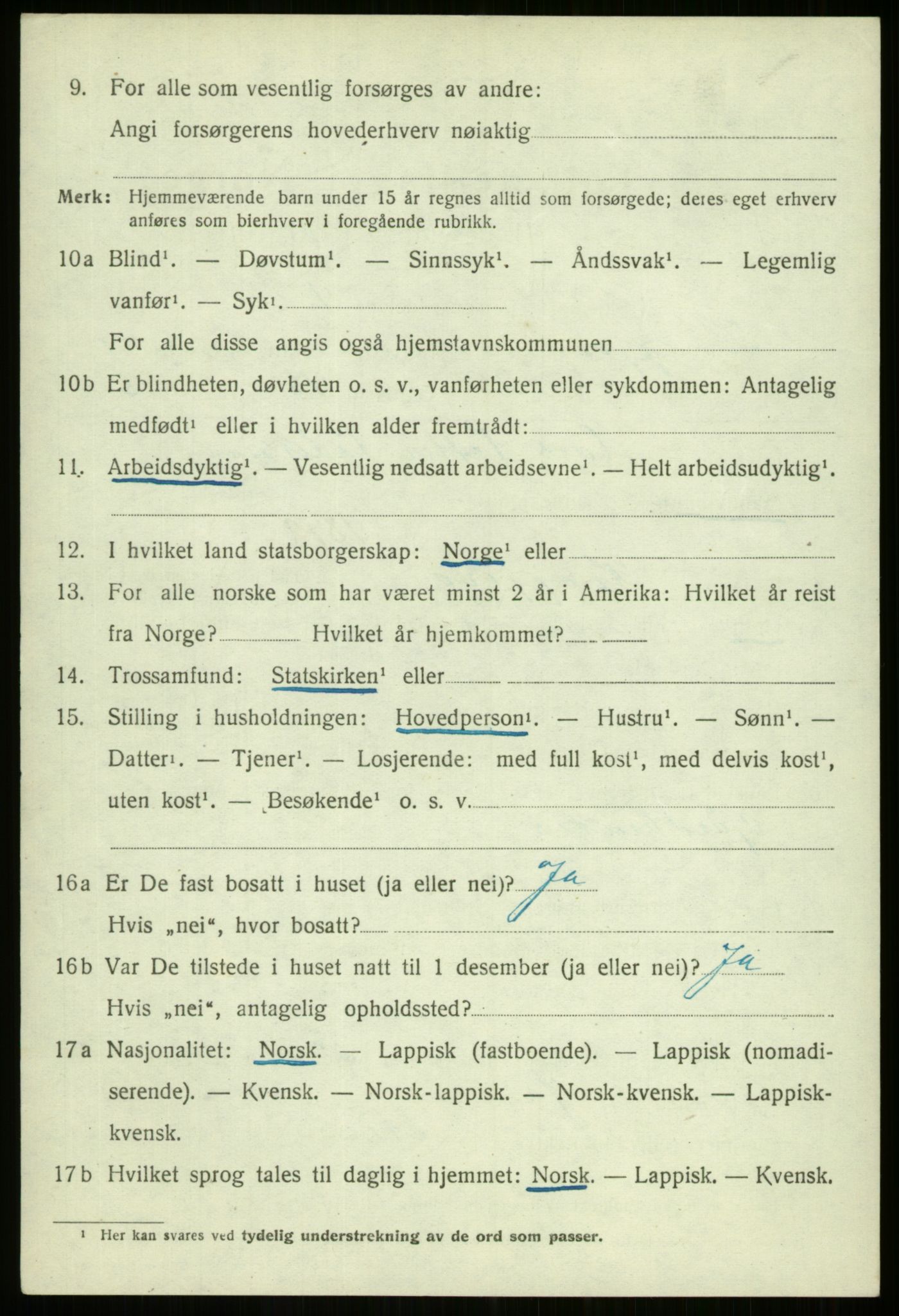 SATØ, Folketelling 1920 for 1911 Kvæfjord herred, 1920, s. 4516