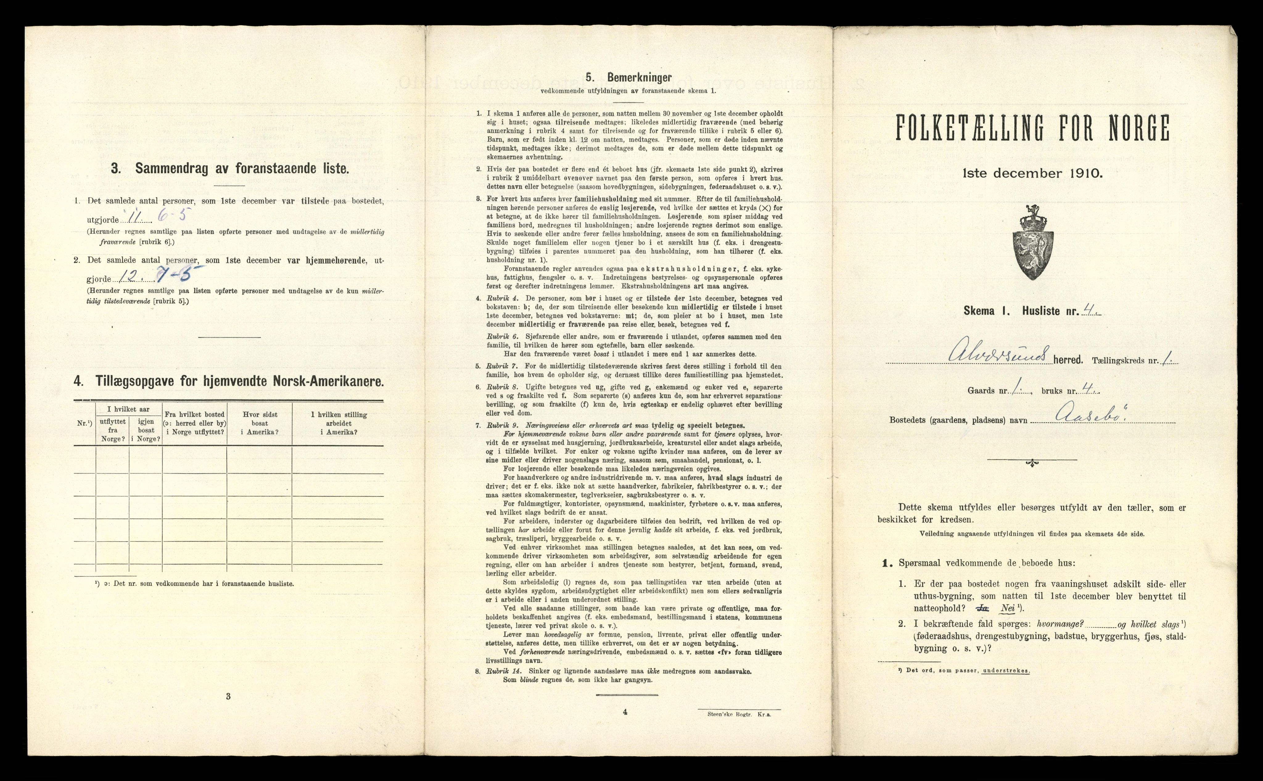 RA, Folketelling 1910 for 1257 Alversund herred, 1910, s. 60