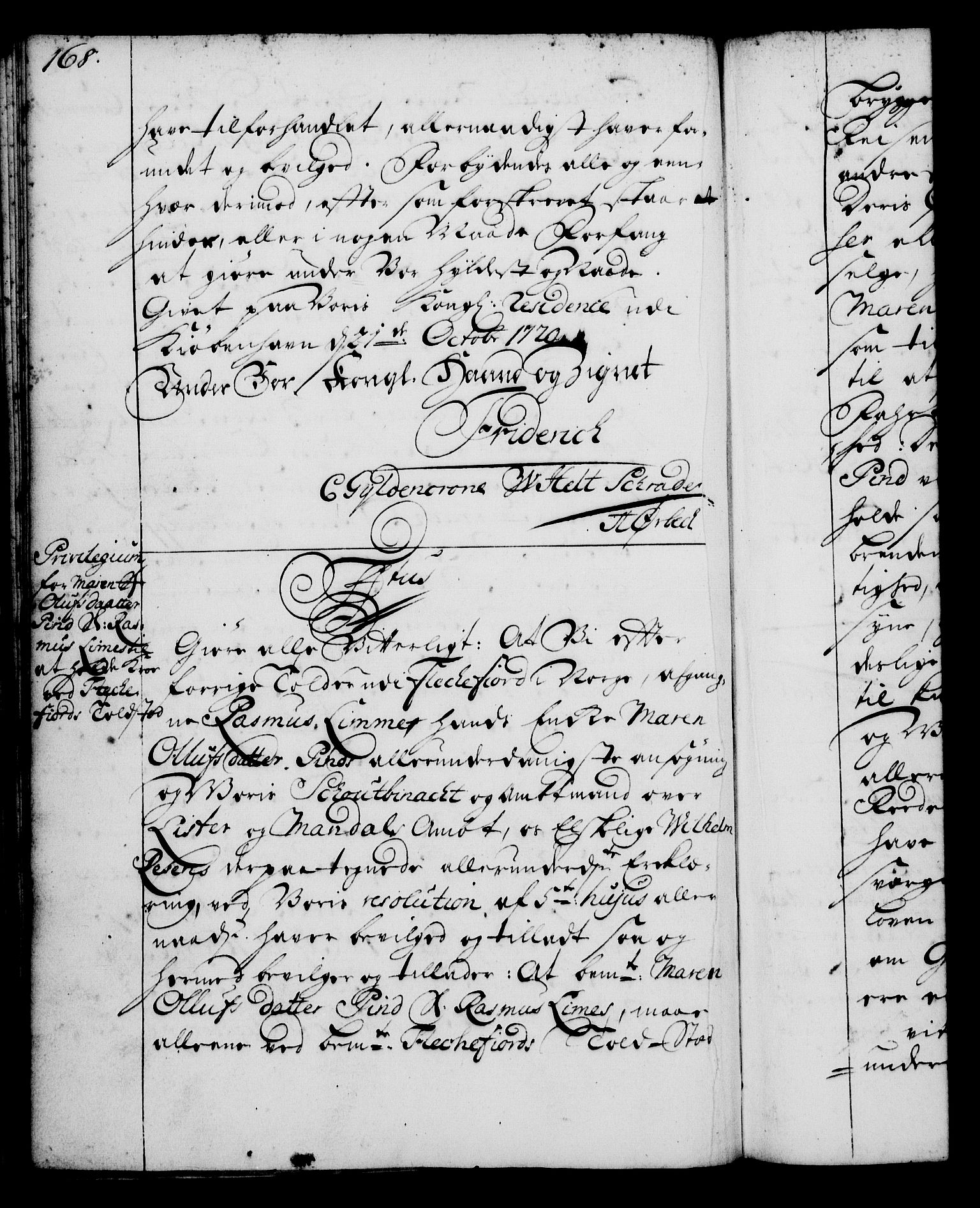 Rentekammeret, Kammerkanselliet, AV/RA-EA-3111/G/Gg/Gga/L0001: Norsk ekspedisjonsprotokoll med register (merket RK 53.1), 1720-1723, s. 168