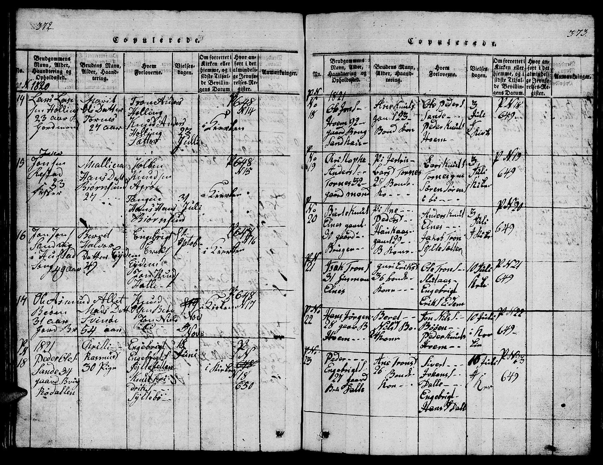 Ministerialprotokoller, klokkerbøker og fødselsregistre - Møre og Romsdal, AV/SAT-A-1454/565/L0752: Klokkerbok nr. 565C01, 1817-1844, s. 372-373