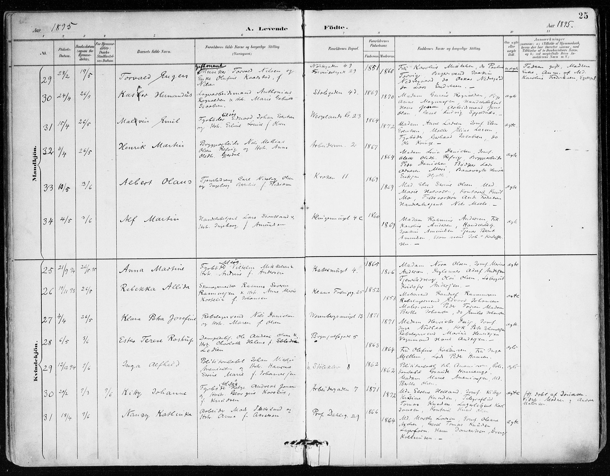 Mariakirken Sokneprestembete, AV/SAB-A-76901/H/Haa/L0008: Ministerialbok nr. A 8, 1893-1942, s. 25