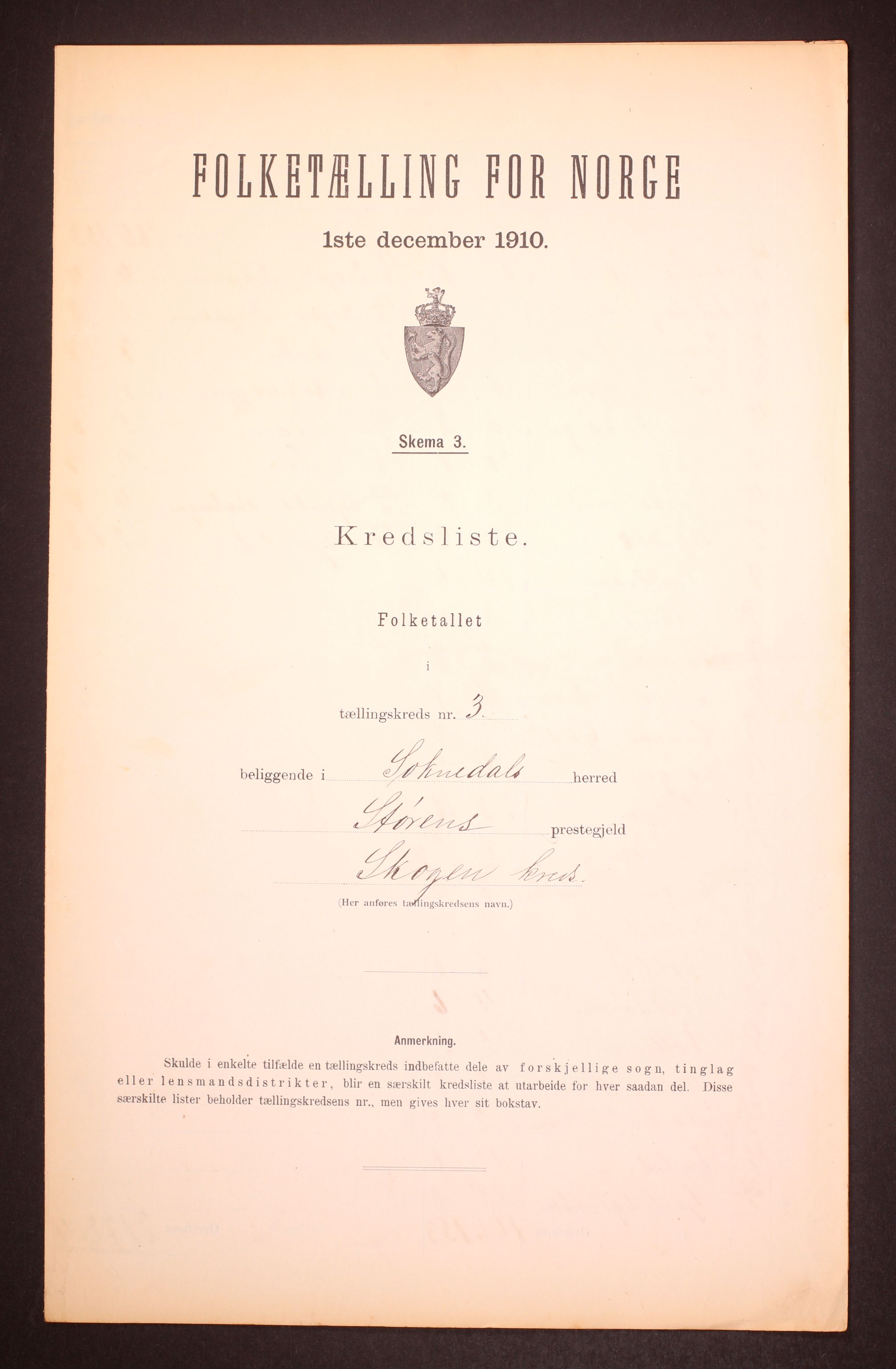 RA, Folketelling 1910 for 1649 Soknedal herred, 1910, s. 10