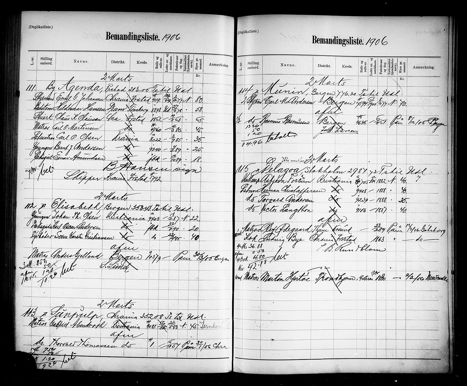 Oslo mønstringskontor, AV/SAO-A-10569g/G/Ga/L0009: Mønstringsjournal, 1904-1906, s. 277