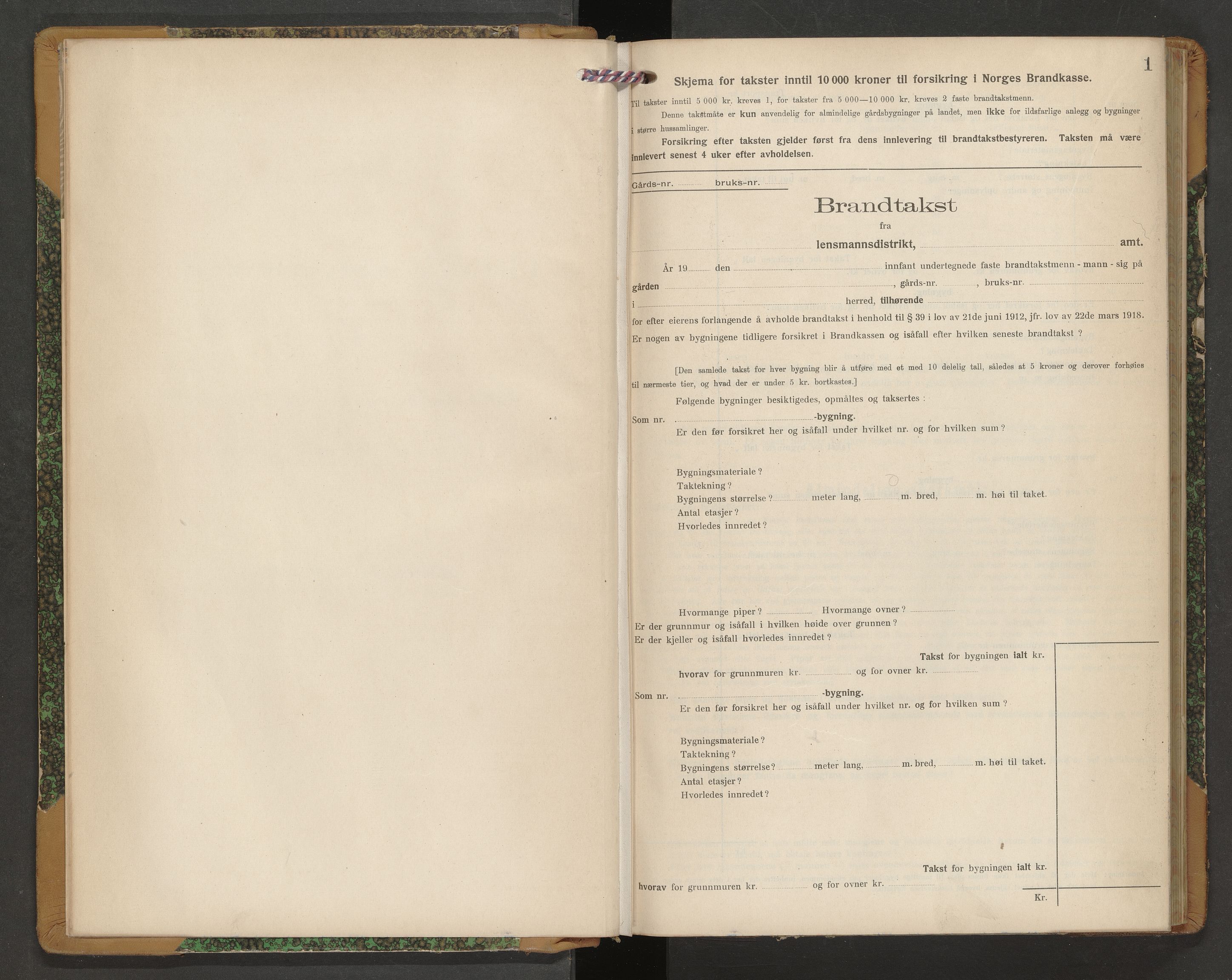 Ådal lensmannskontor, AV/SAKO-A-518/Y/Yb/L0002: Skjematakstprotokoll, 1919-1927