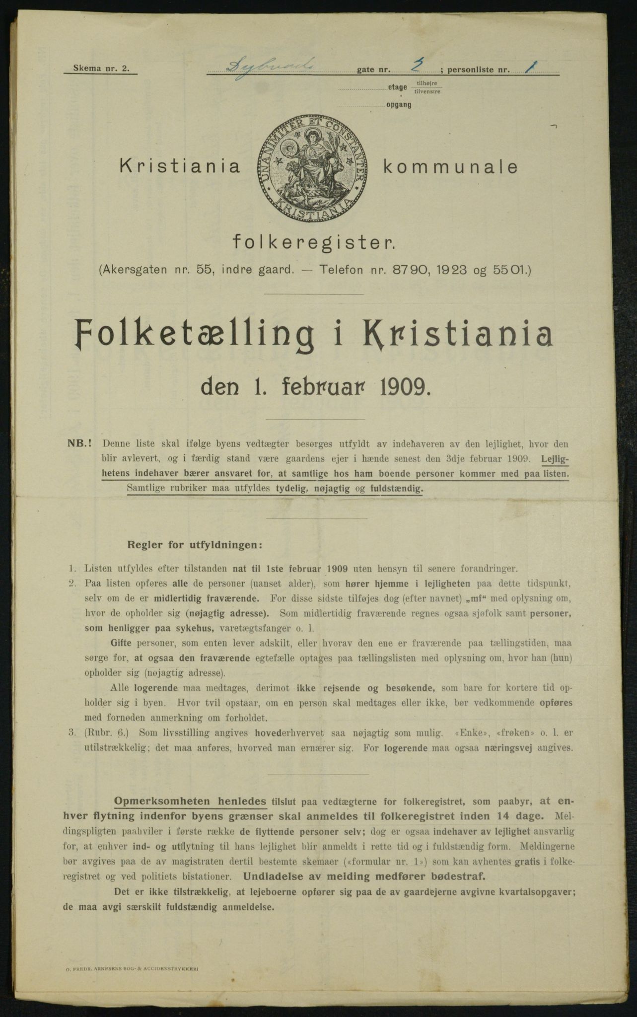 OBA, Kommunal folketelling 1.2.1909 for Kristiania kjøpstad, 1909, s. 15926