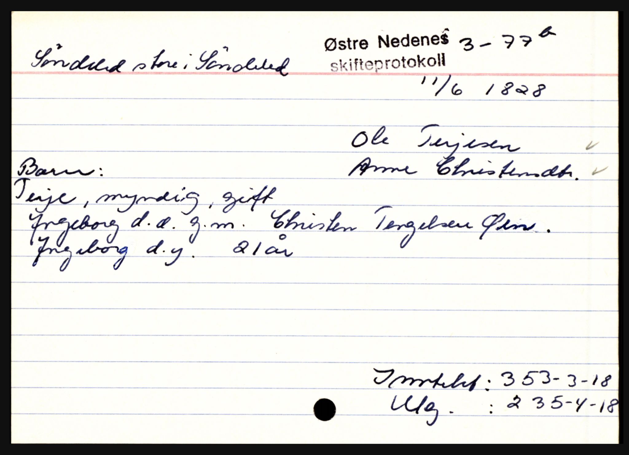 Holt sorenskriveri, AV/SAK-1221-0002/H, s. 1511