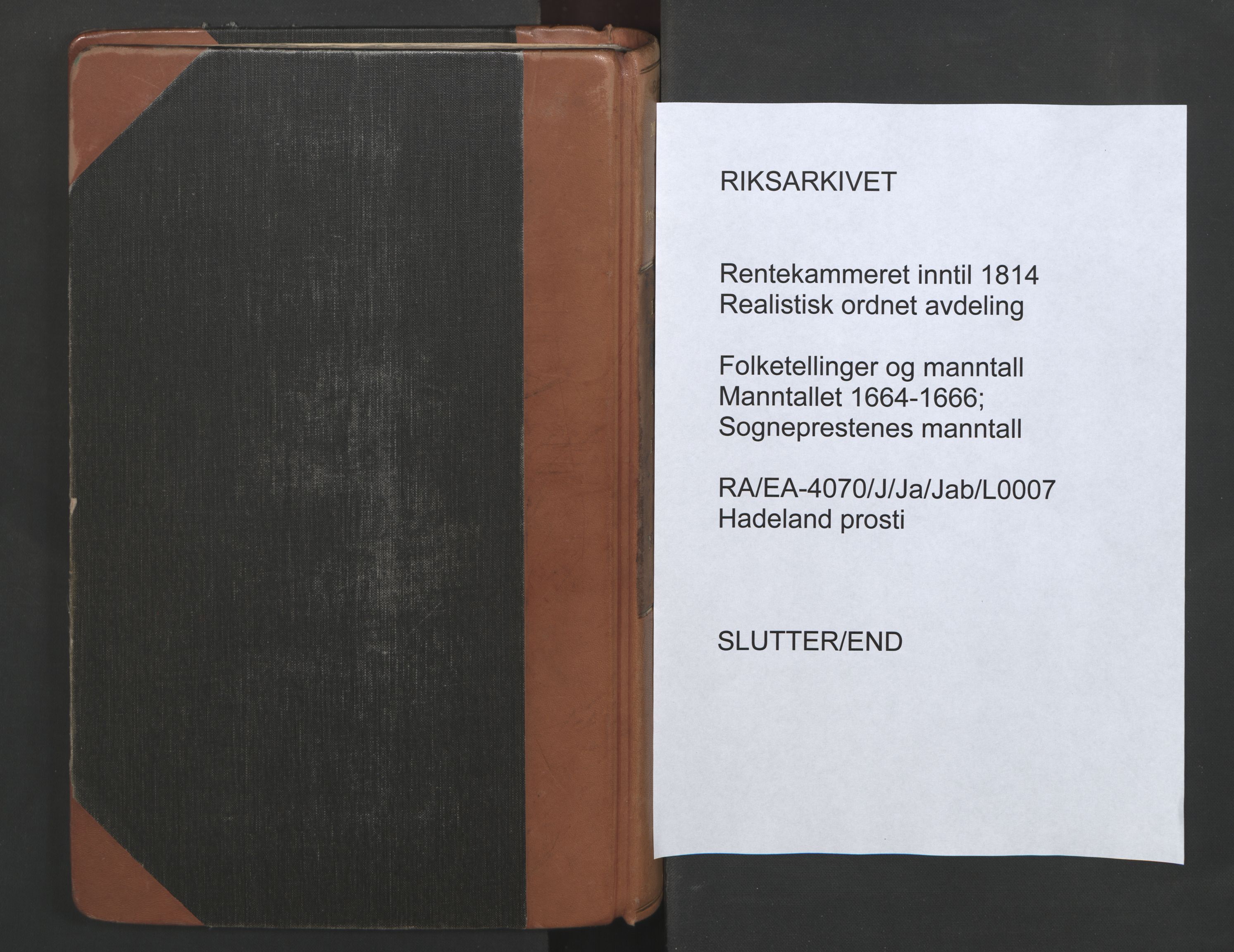 RA, Sogneprestenes manntall 1664-1666, nr. 7: Hadeland prosti, 1664-1666, s. 391