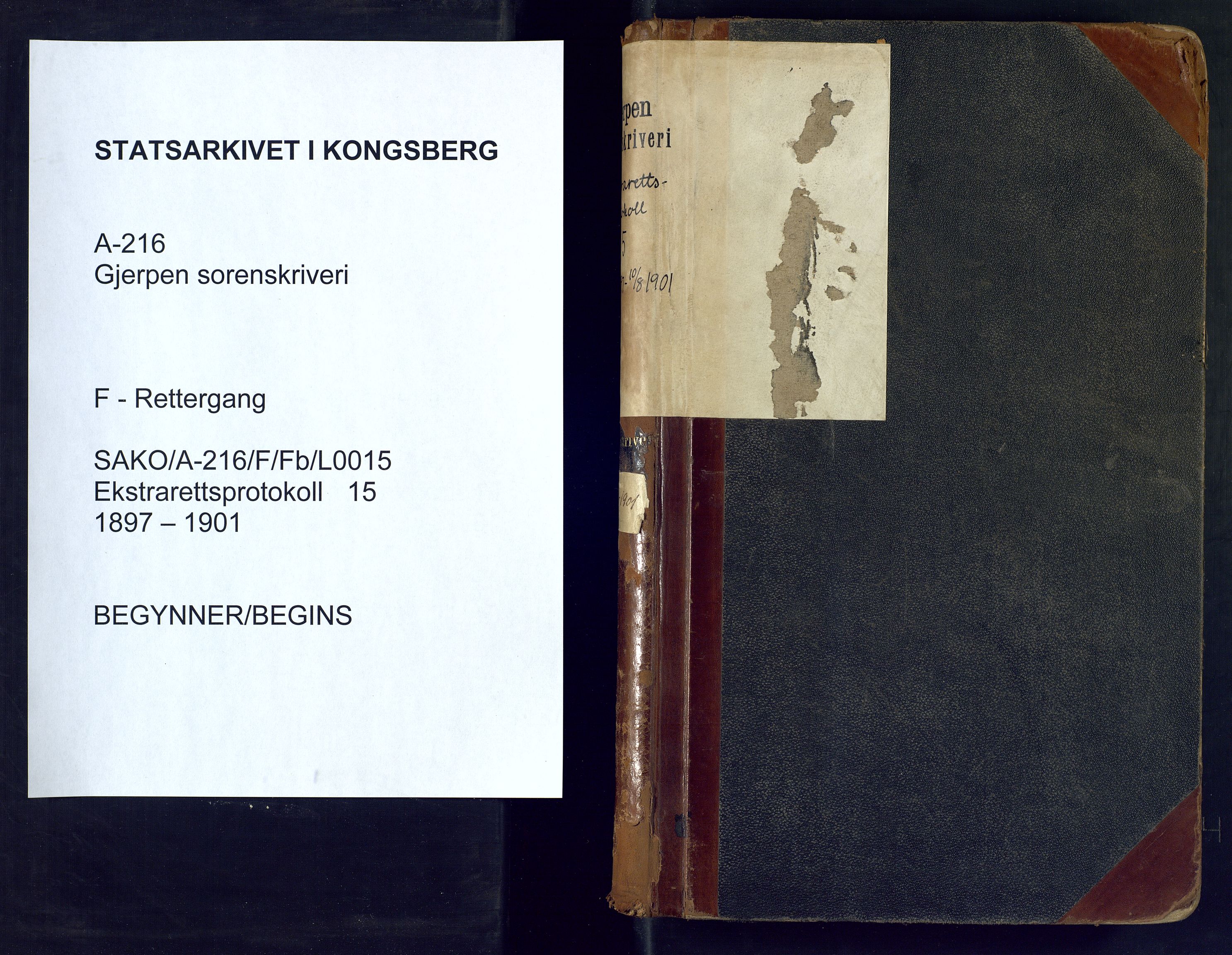 Gjerpen sorenskriveri, SAKO/A-216/F/Fb/L0015: Ekstrarettsprotokoll, 1897-1901