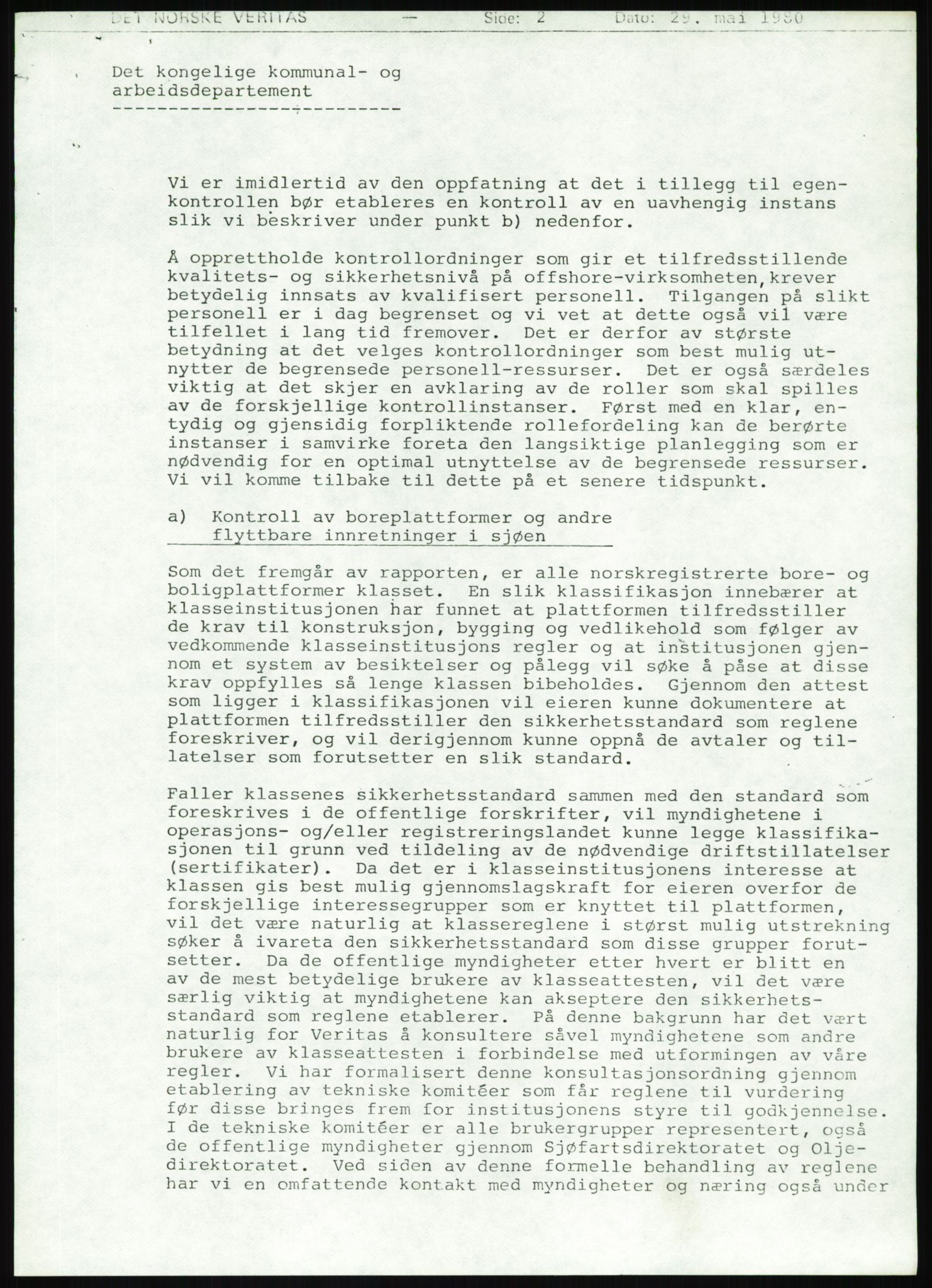 Justisdepartementet, Granskningskommisjonen ved Alexander Kielland-ulykken 27.3.1980, AV/RA-S-1165/D/L0025: I Det norske Veritas (Doku.liste + I6, I12, I18-I20, I29, I32-I33, I35, I37-I39, I42)/J Department of Energy (J11)/M Lloyds Register(M6, M8-M10)/T (T2-T3/ U Stabilitet (U1-U2)/V Forankring (V1-V3), 1980-1981, s. 28