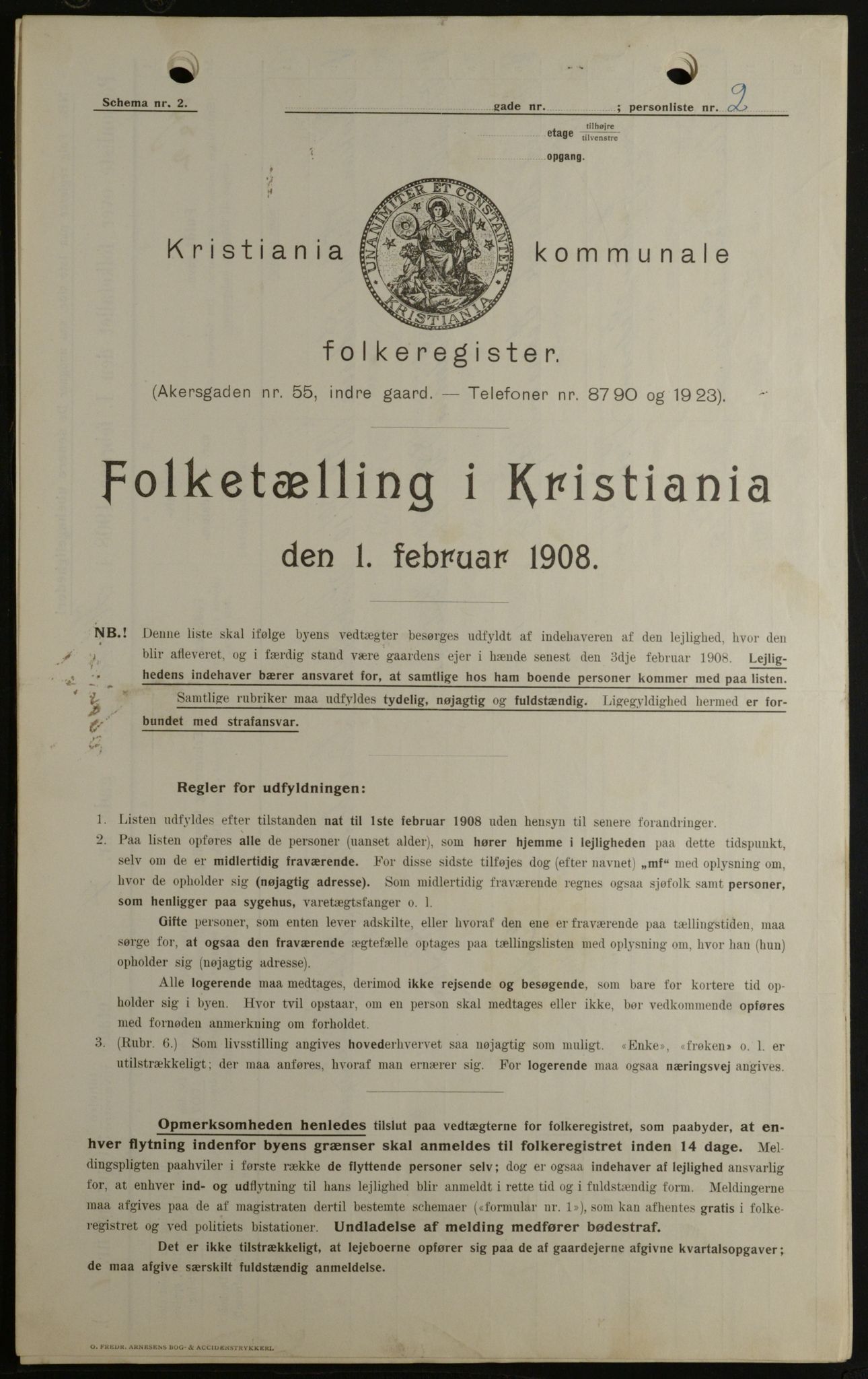 OBA, Kommunal folketelling 1.2.1908 for Kristiania kjøpstad, 1908, s. 37249