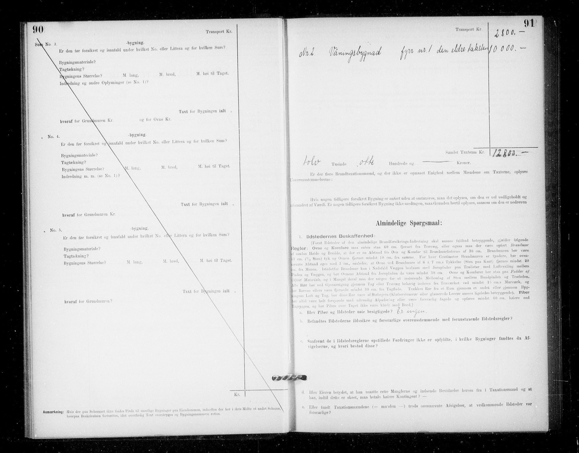 Lensmannen i Jondal, SAB/A-33101/0012/L0005: Branntakstprotokoll, skjematakst, 1894-1951, s. 90-91