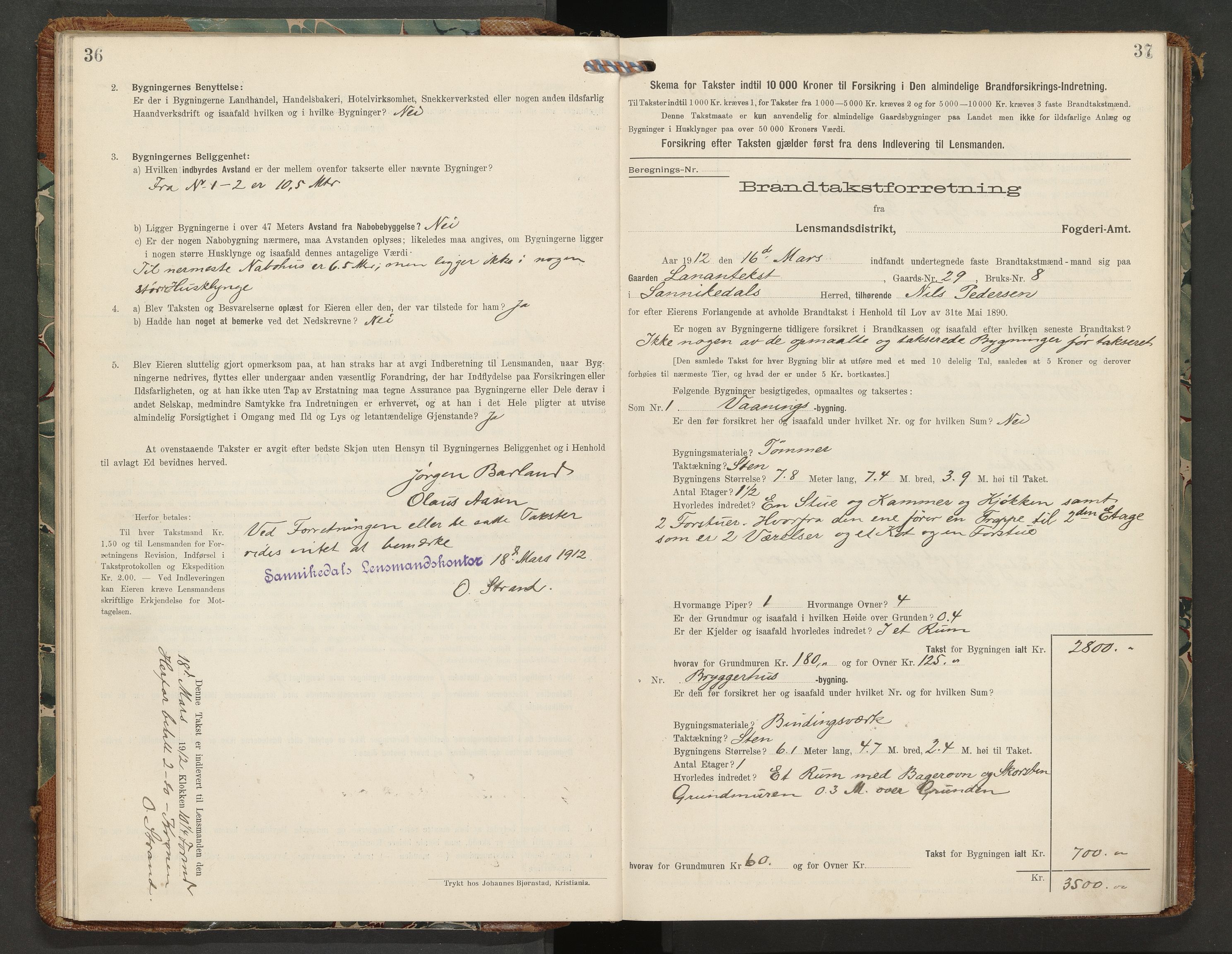 Sannidal lensmannskontor, AV/SAKO-A-569/Y/Yc/Ycb/L0004: Skjematakstprotokoll, 1912-1918