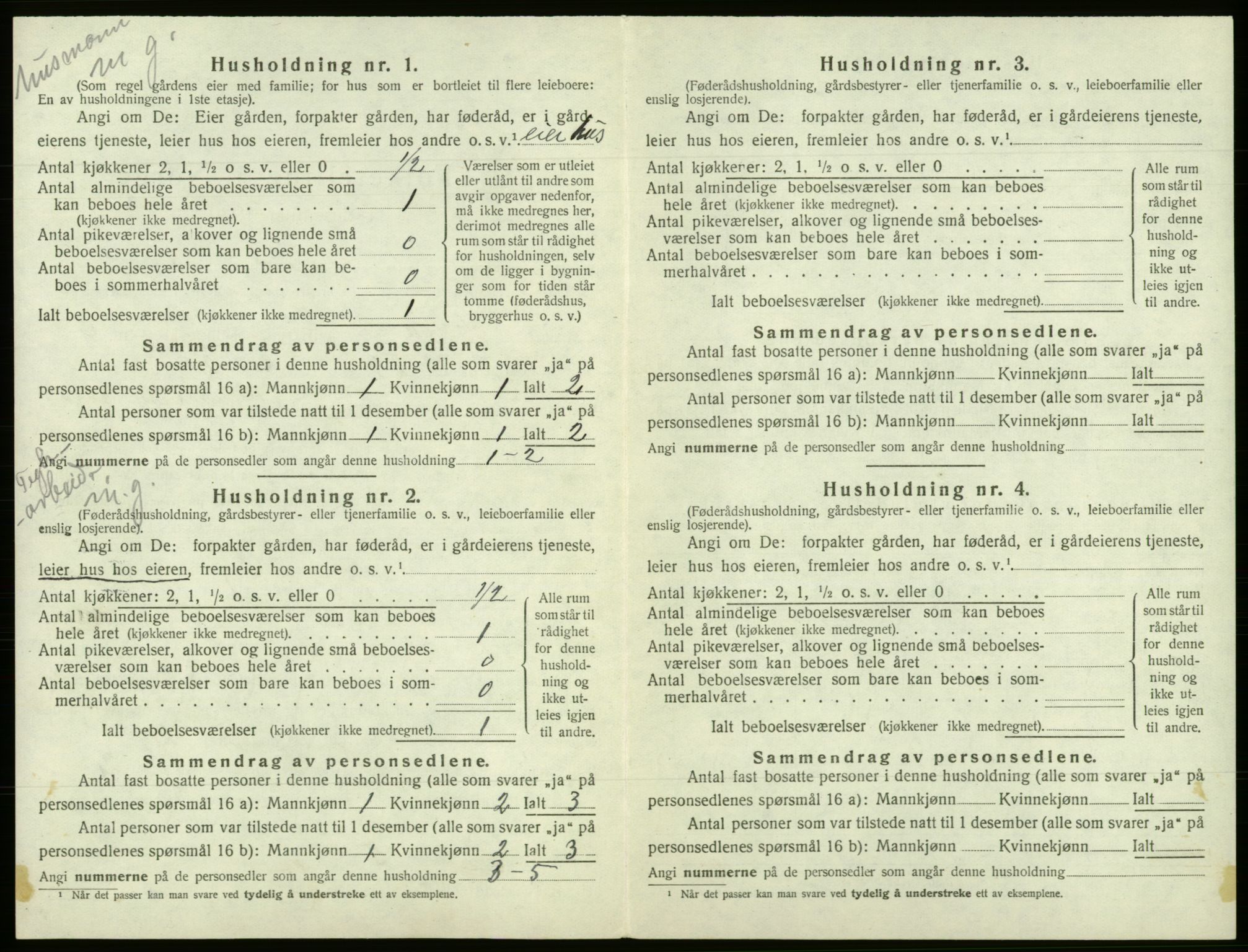 SAB, Folketelling 1920 for 1241 Fusa herred, 1920, s. 326