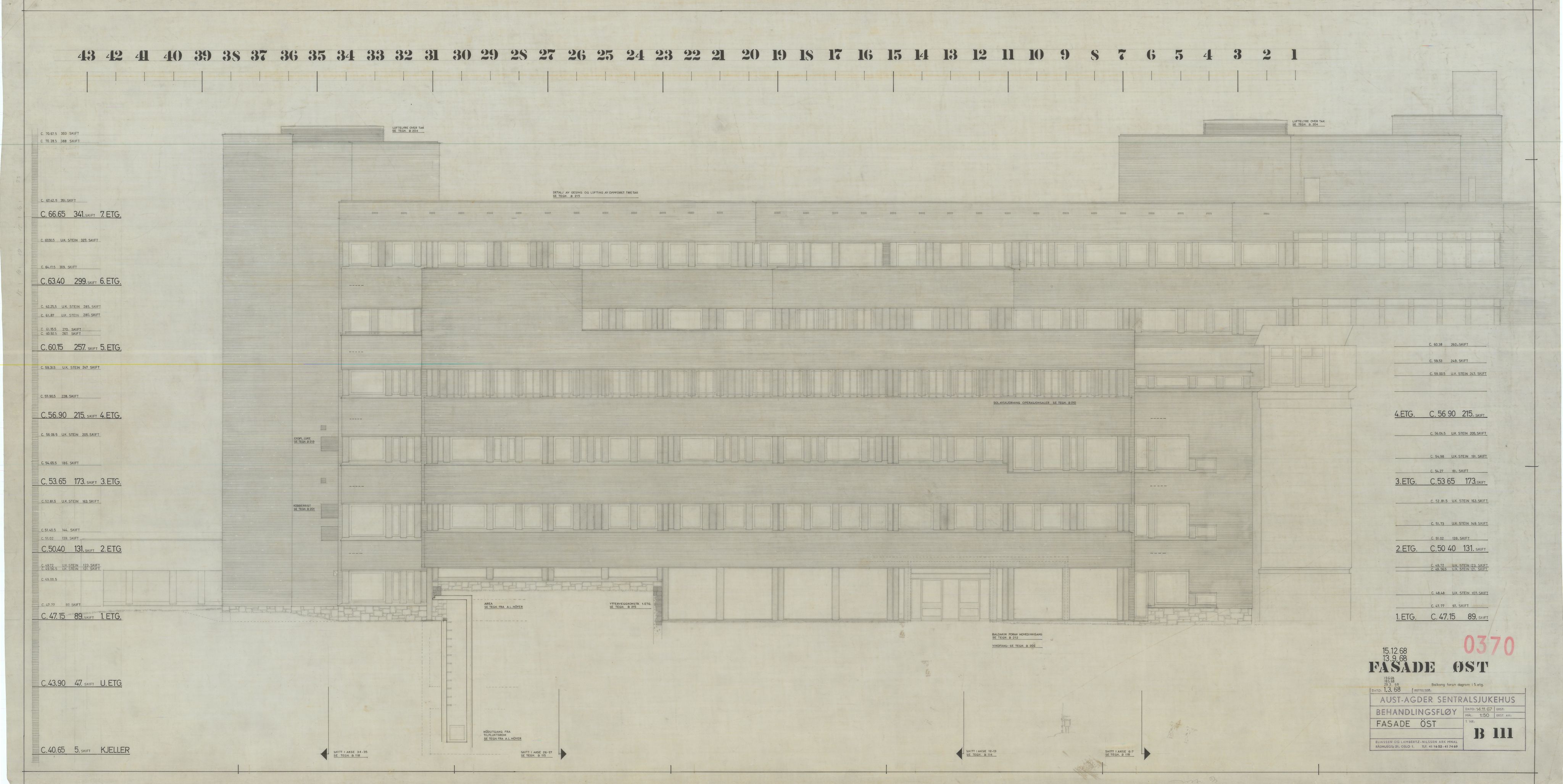 Eliassen og Lambertz-Nilssen Arkitekter, AAKS/PA-2983/T/T02/L0004: Tegningskogger 0370, 1967-1972, s. 1