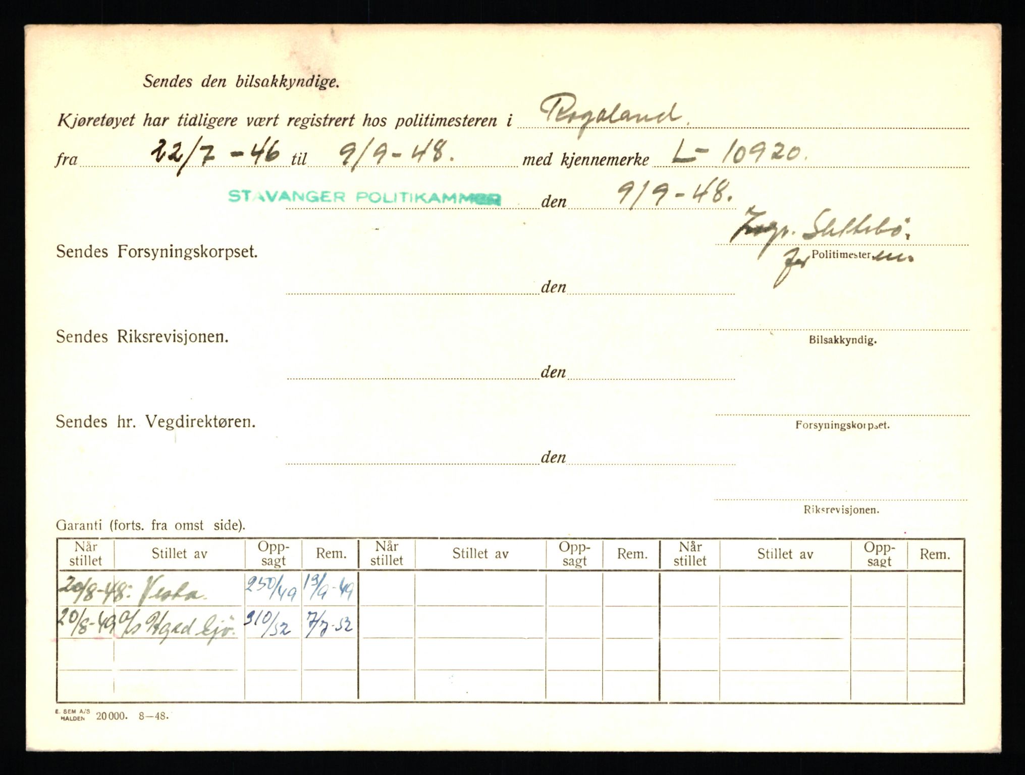 Stavanger trafikkstasjon, AV/SAST-A-101942/0/F/L0011: L-3700 - L-4199, 1930-1971, s. 1236