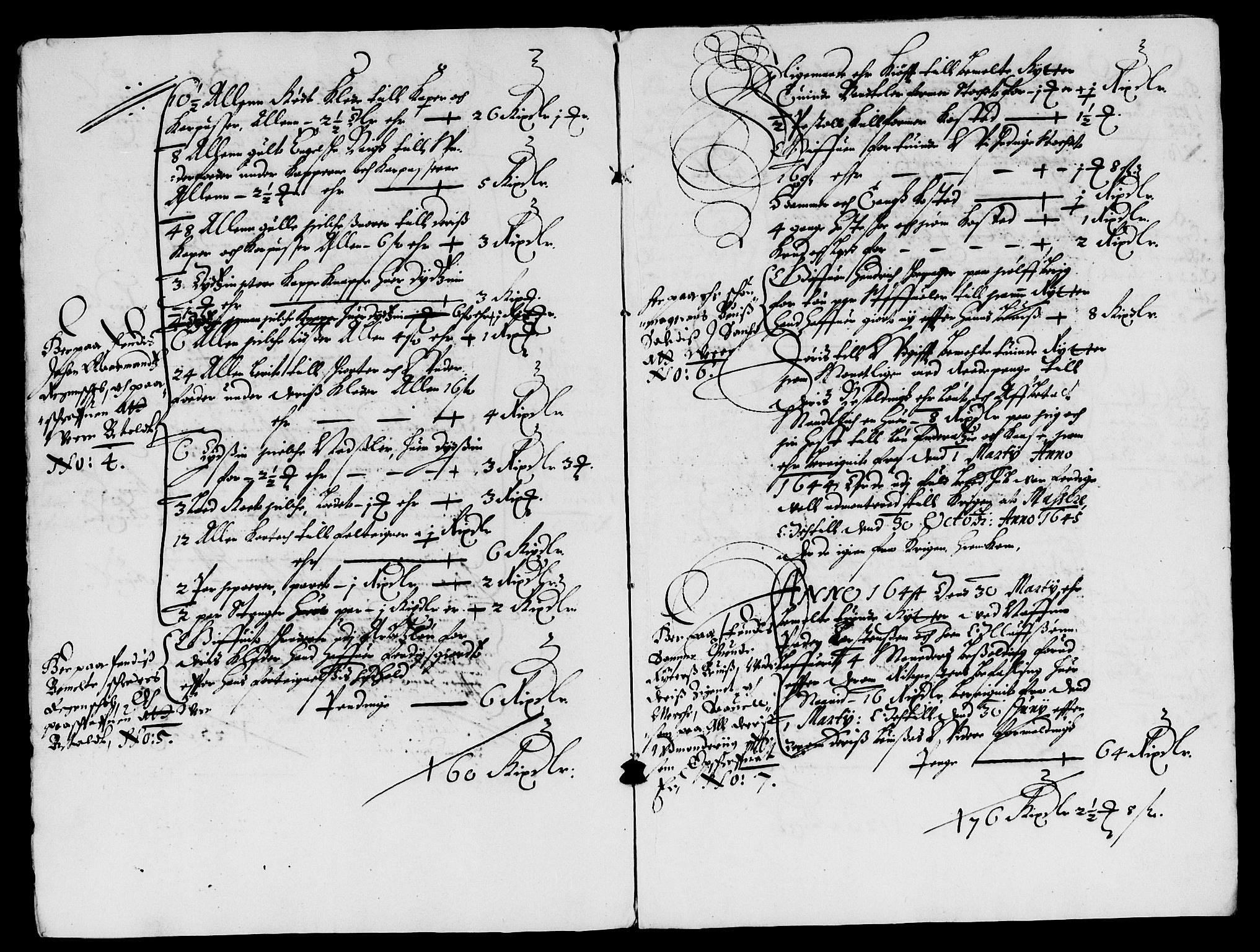 Rentekammeret inntil 1814, Reviderte regnskaper, Lensregnskaper, AV/RA-EA-5023/R/Rb/Rbn/L0003: Numedal og Sandsvær len, 1643-1648