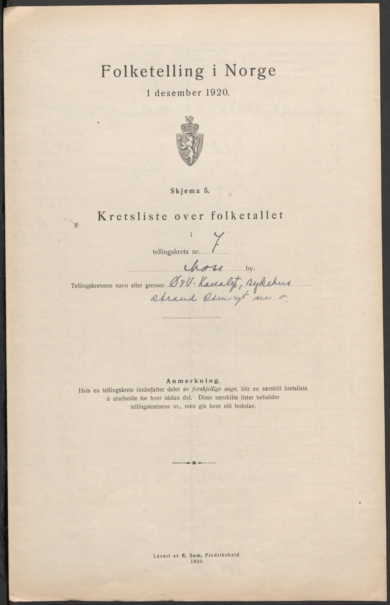 SAO, Folketelling 1920 for 0104 Moss kjøpstad, 1920, s. 33