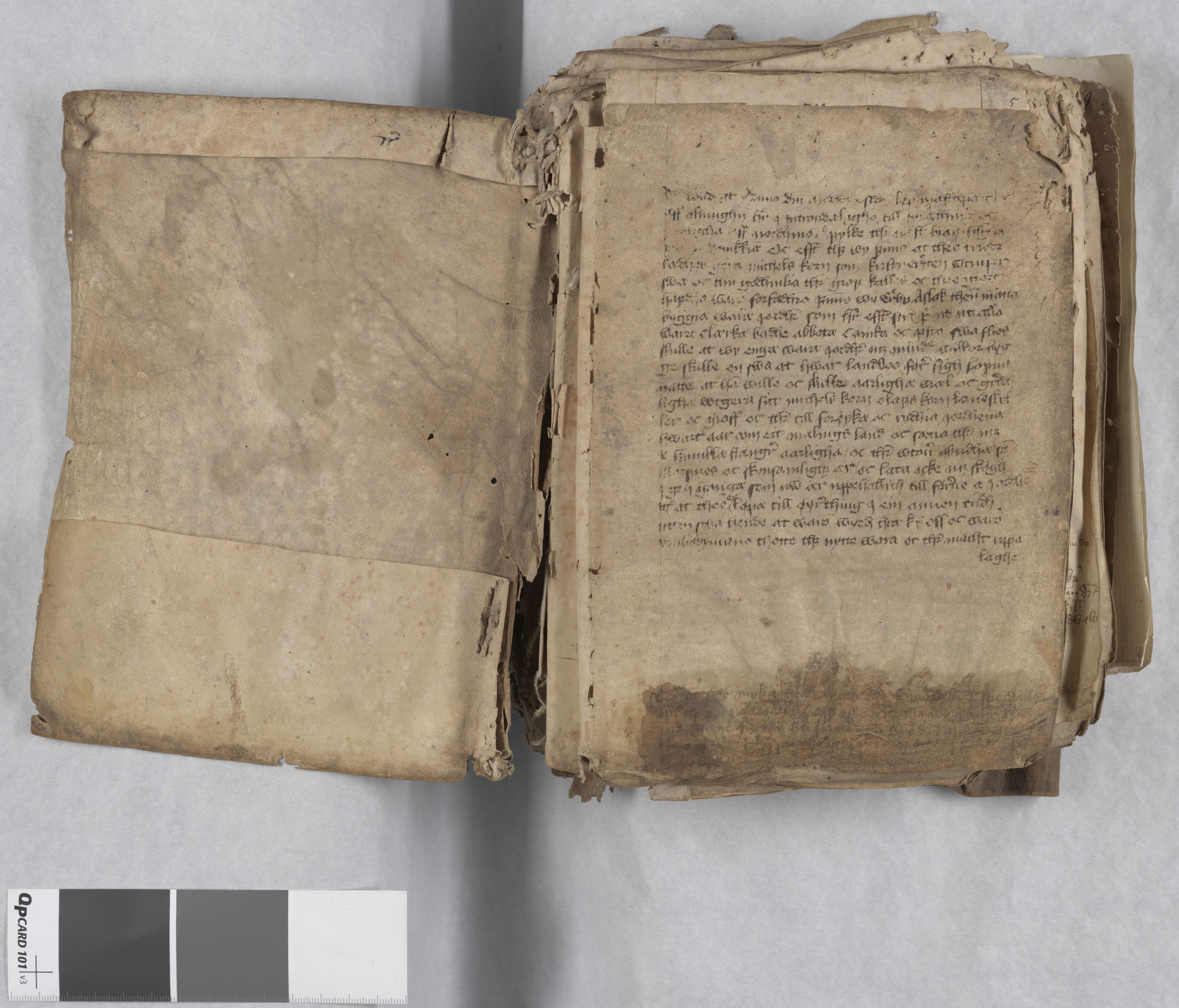 Riksarkivets diplomsamling, AV/RA-EA-5965/F13/F13b/L0013: NRA dipl. München papir, nr. 4292 Aslak Bolts jordebok., 1430-1439, s. 1