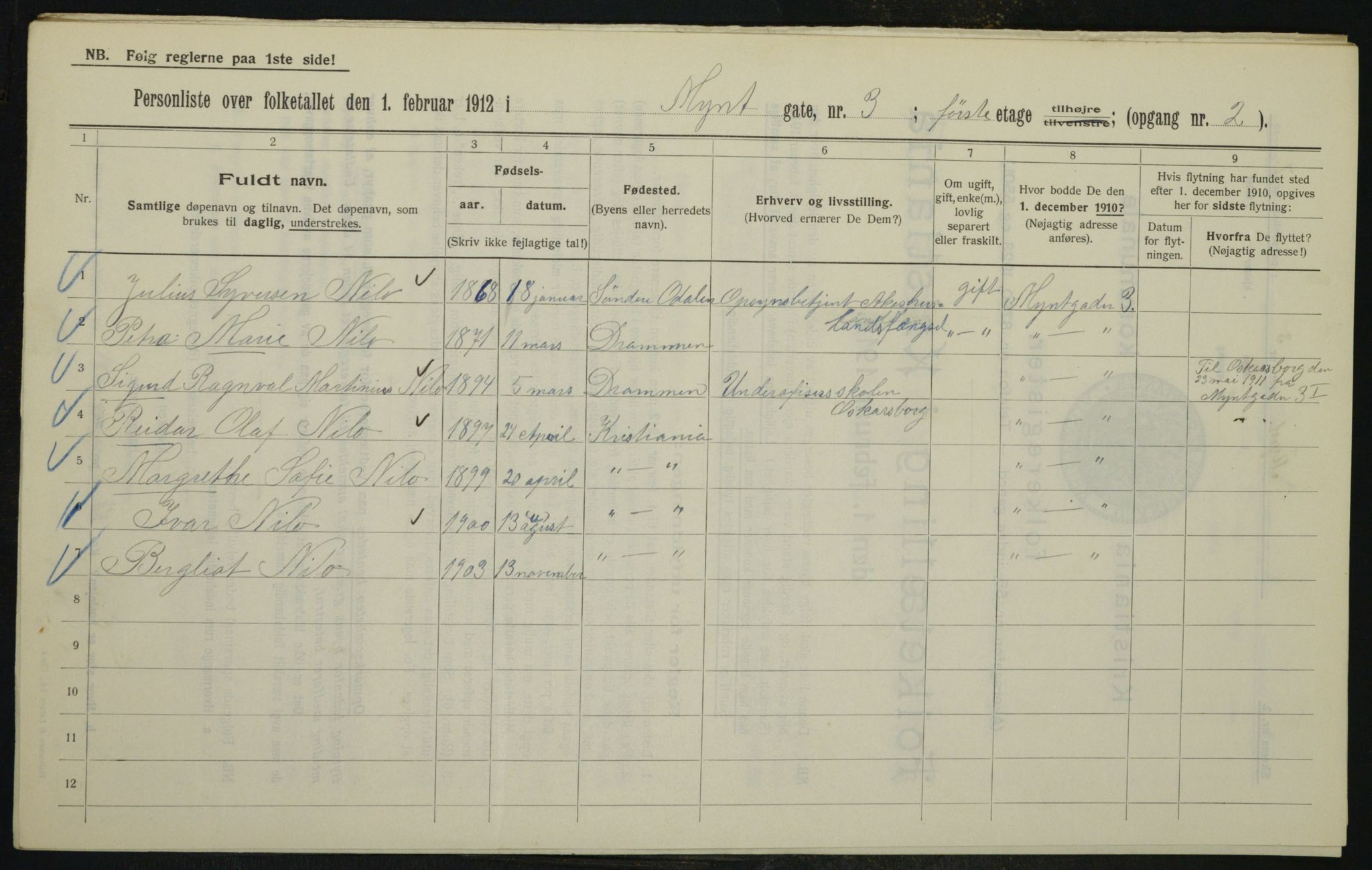 OBA, Kommunal folketelling 1.2.1912 for Kristiania, 1912, s. 68922