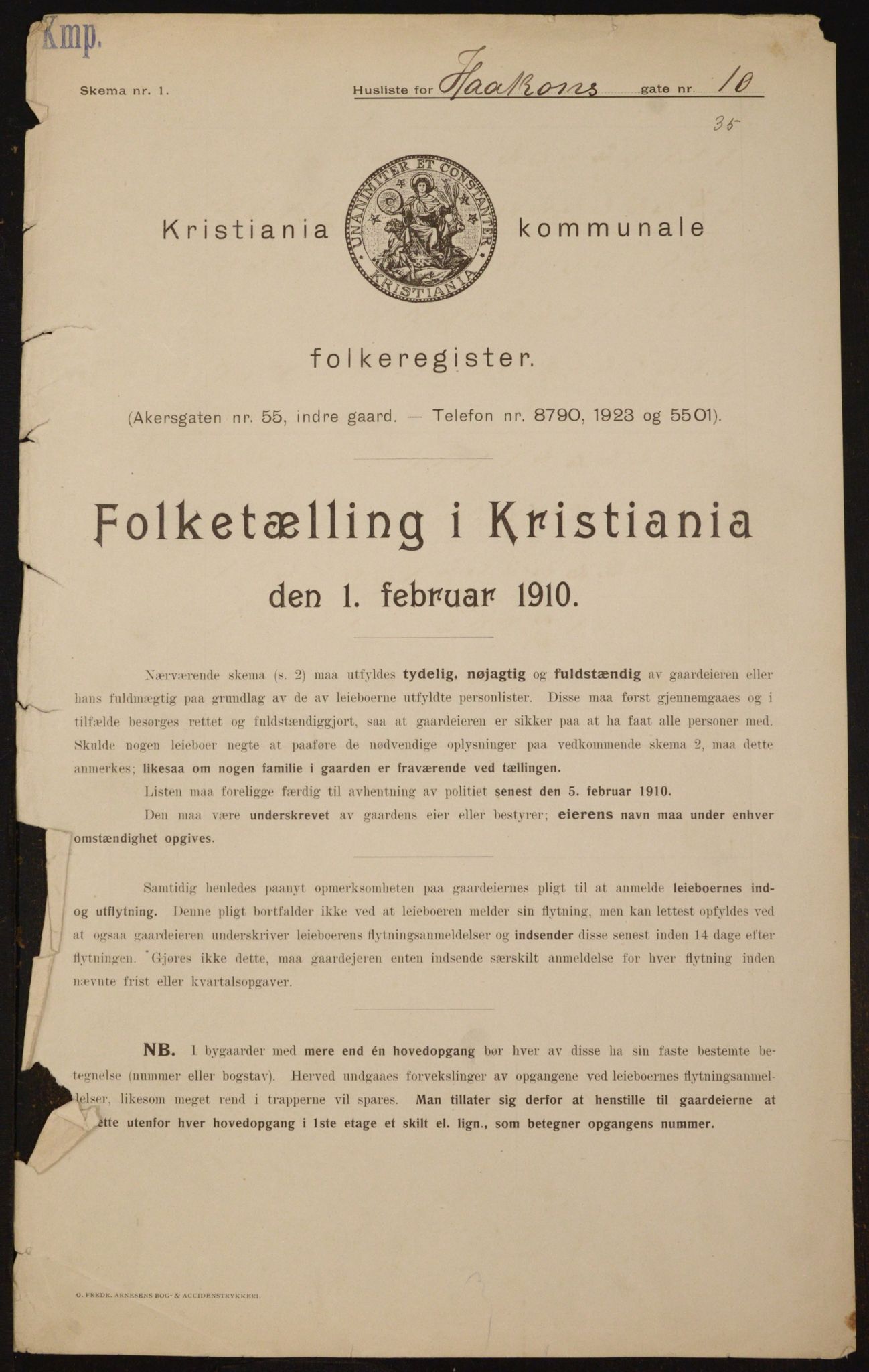 OBA, Kommunal folketelling 1.2.1910 for Kristiania, 1910, s. 41817