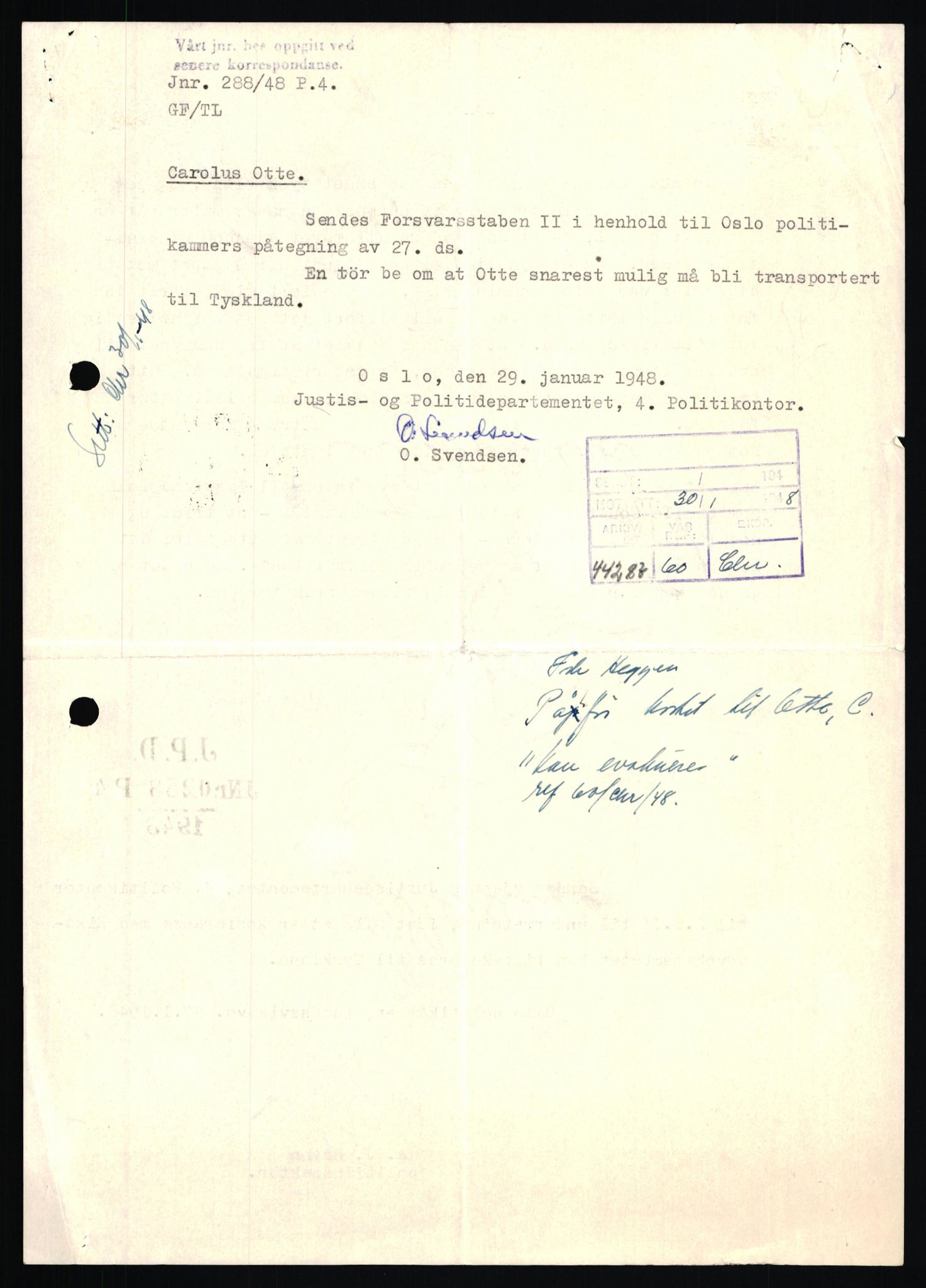 Forsvaret, Forsvarets overkommando II, AV/RA-RAFA-3915/D/Db/L0025: CI Questionaires. Tyske okkupasjonsstyrker i Norge. Tyskere., 1945-1946, s. 152