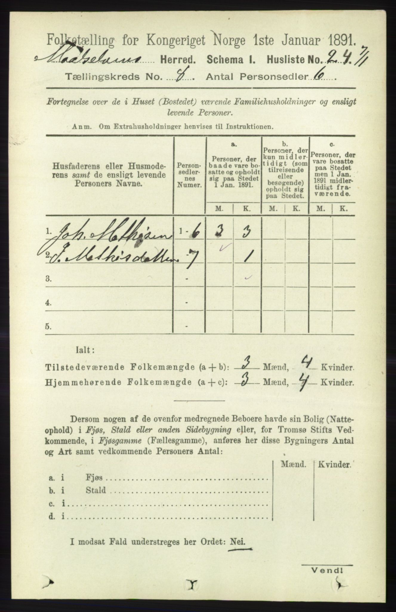 RA, Folketelling 1891 for 1924 Målselv herred, 1891, s. 2523