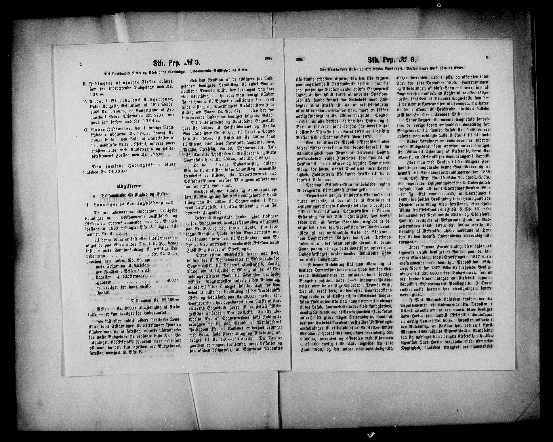 Kirke- og undervisningsdepartementet, Kontoret  for kirke og geistlighet A, AV/RA-S-1007/A/Aa/L0224: Referatprotokoll bd. 2. Ref.nr. 178-327, 1884