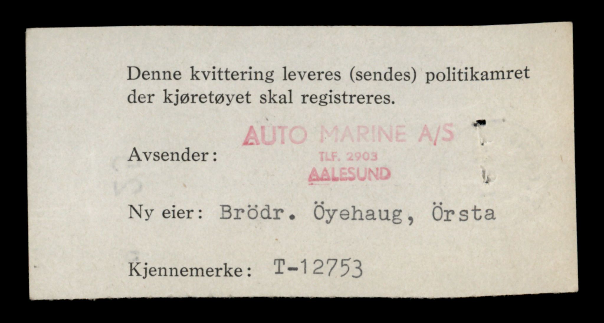 Møre og Romsdal vegkontor - Ålesund trafikkstasjon, AV/SAT-A-4099/F/Fe/L0035: Registreringskort for kjøretøy T 12653 - T 12829, 1927-1998, s. 1946