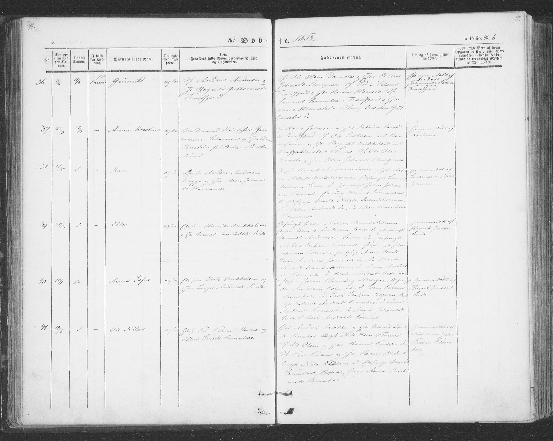 Tana sokneprestkontor, SATØ/S-1334/H/Ha/L0001kirke: Ministerialbok nr. 1, 1846-1861, s. 46