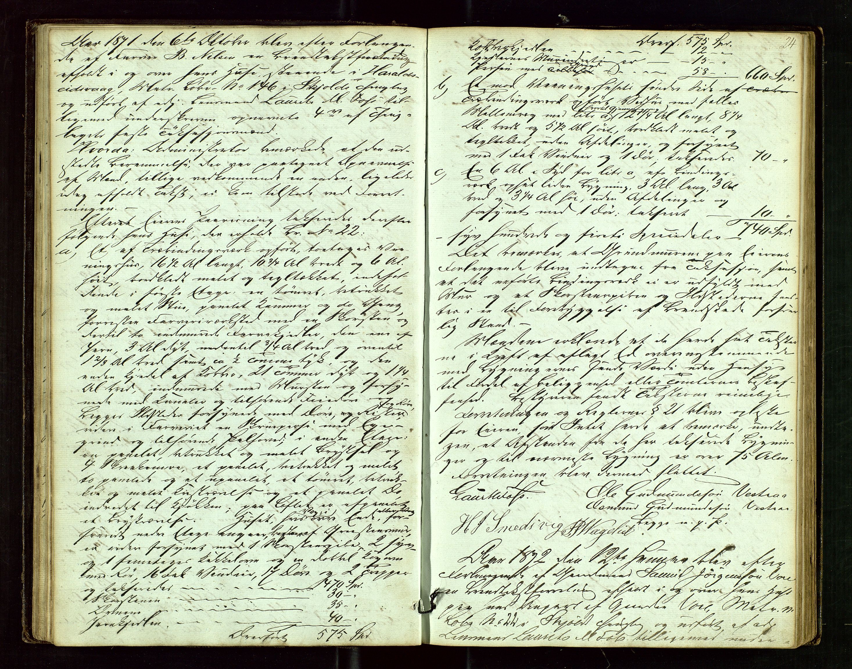 Skjold lensmannskontor, AV/SAST-A-100182/Goa/L0001: "Brandtaxations-Protocol for Skjold Thinglaug i Ryfylke", 1853-1890, s. 23b-24a