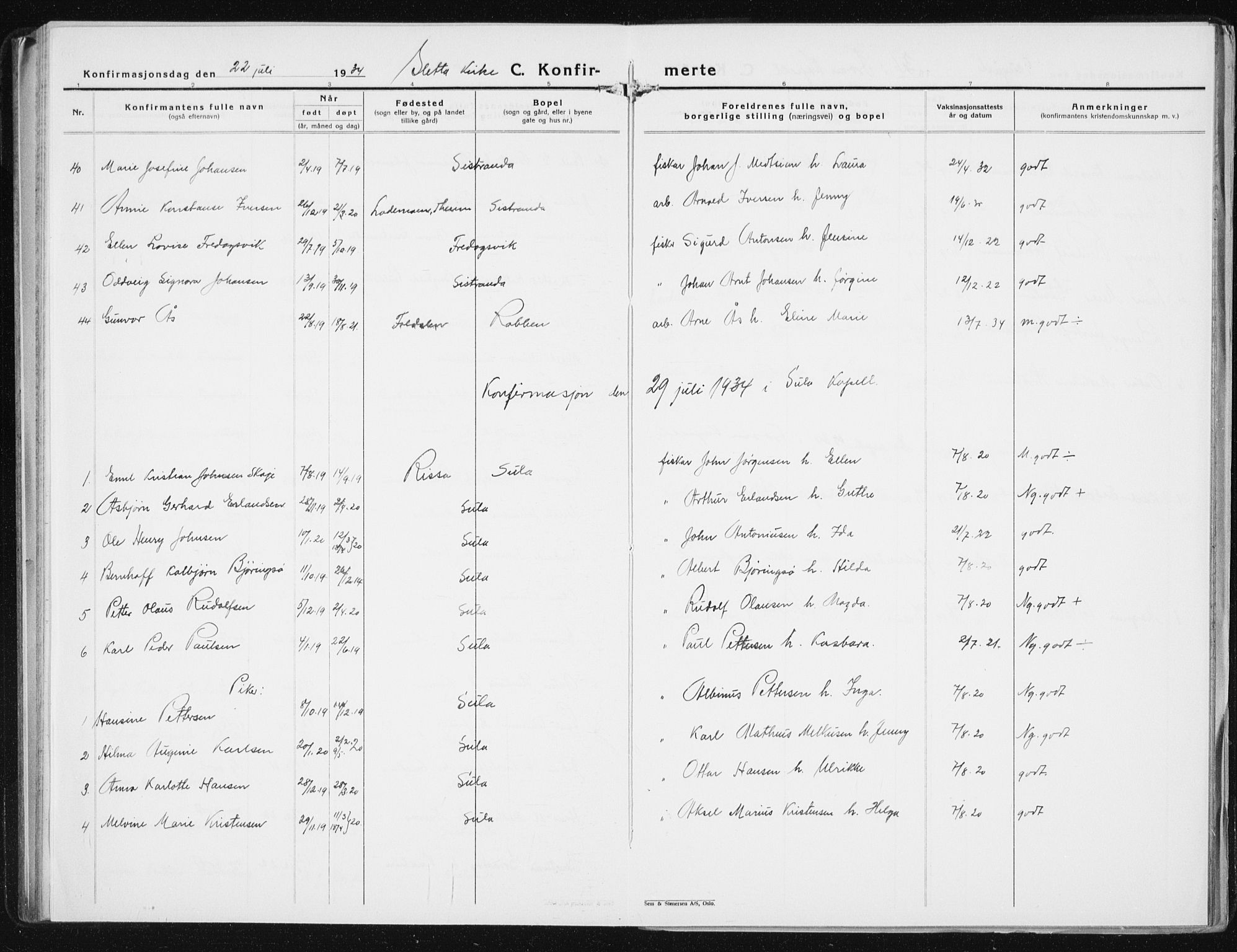 Ministerialprotokoller, klokkerbøker og fødselsregistre - Sør-Trøndelag, SAT/A-1456/640/L0589: Klokkerbok nr. 640C06, 1922-1934