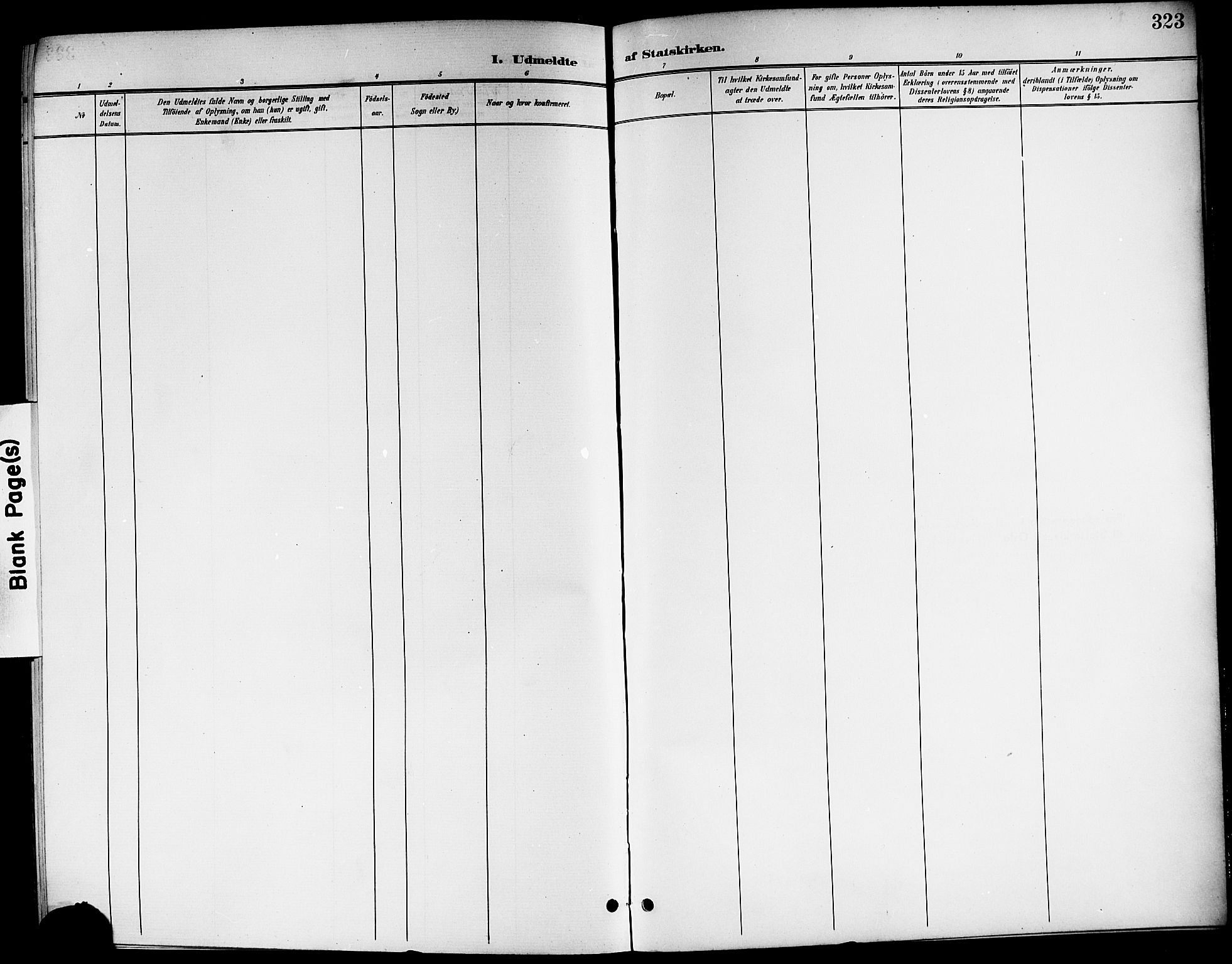 Brunlanes kirkebøker, SAKO/A-342/G/Ga/L0004: Klokkerbok nr. I 4, 1898-1921, s. 323